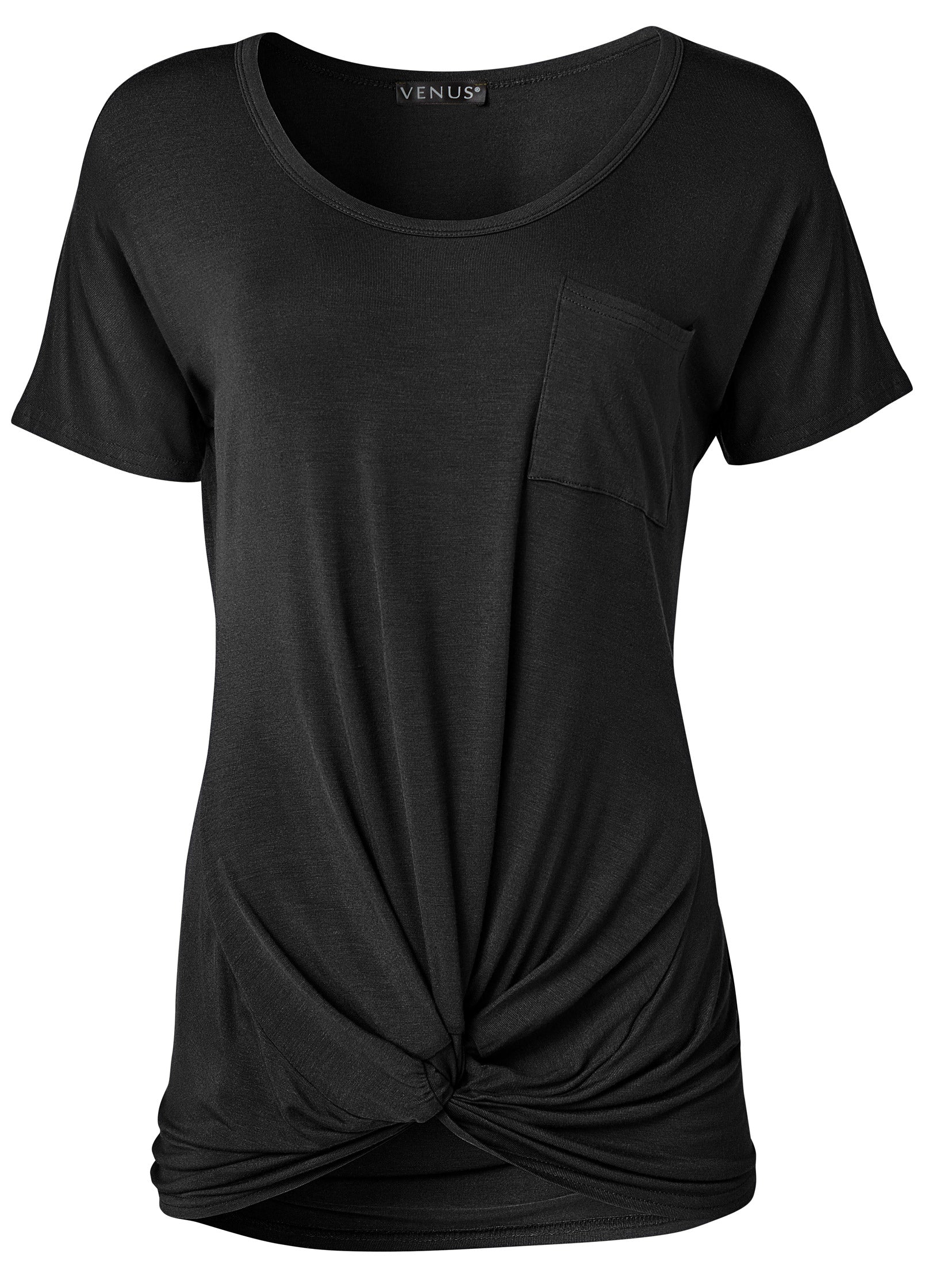 Twisted knot detail tee - Black