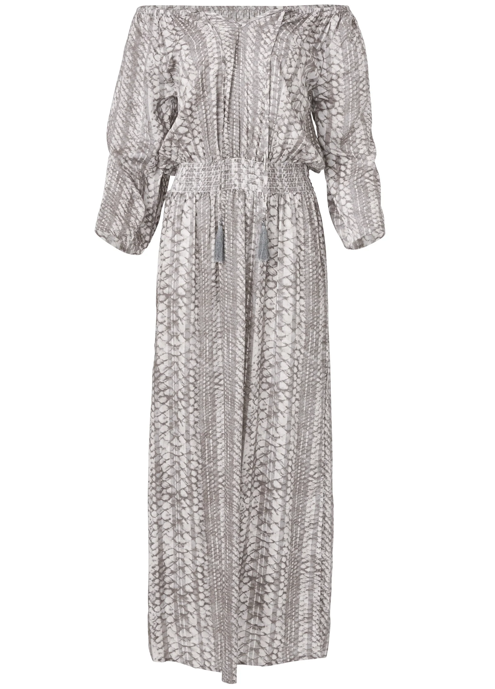 Strapless maxi dress - Cream