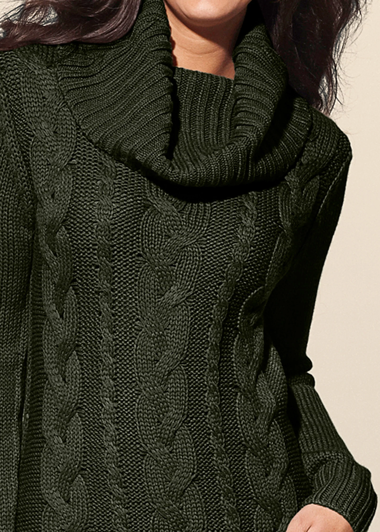 Cozy sweater dress - Olive