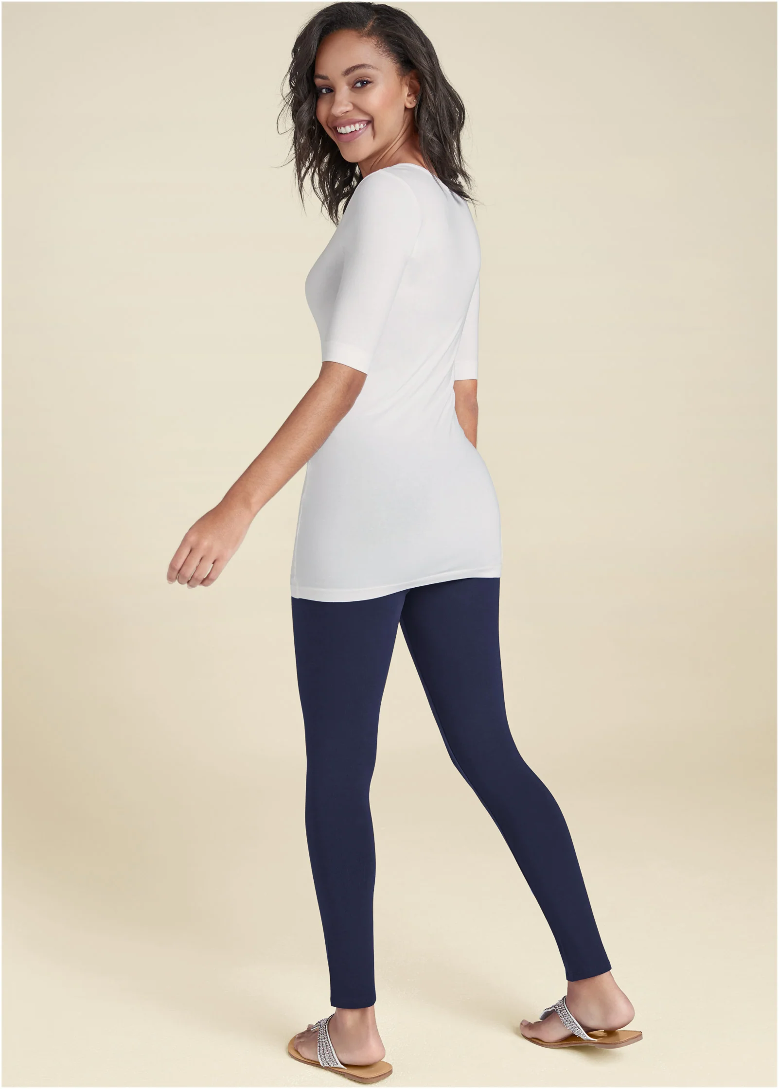 Long and lean tee - White