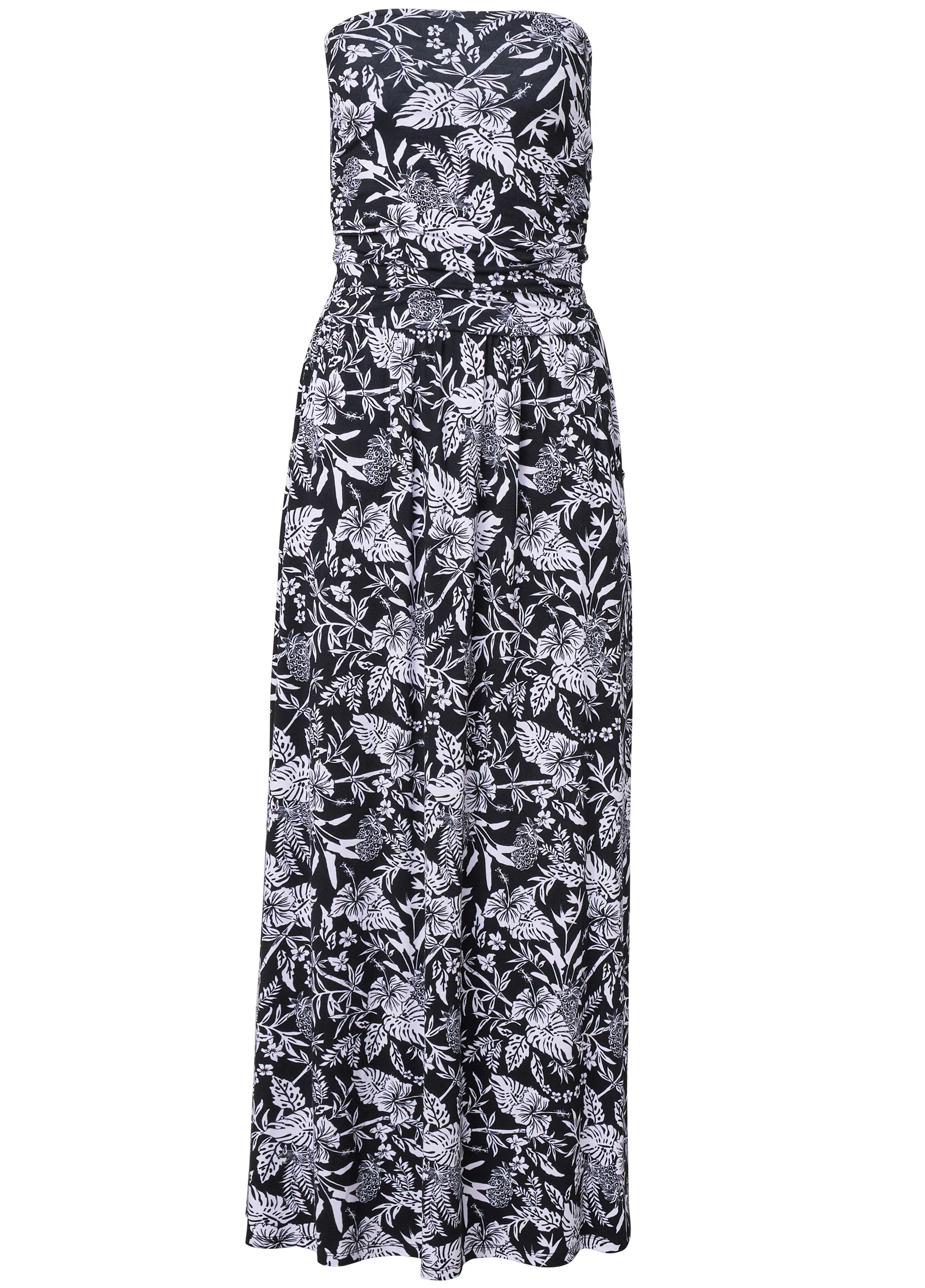 Printed maxi dress - Black & White
