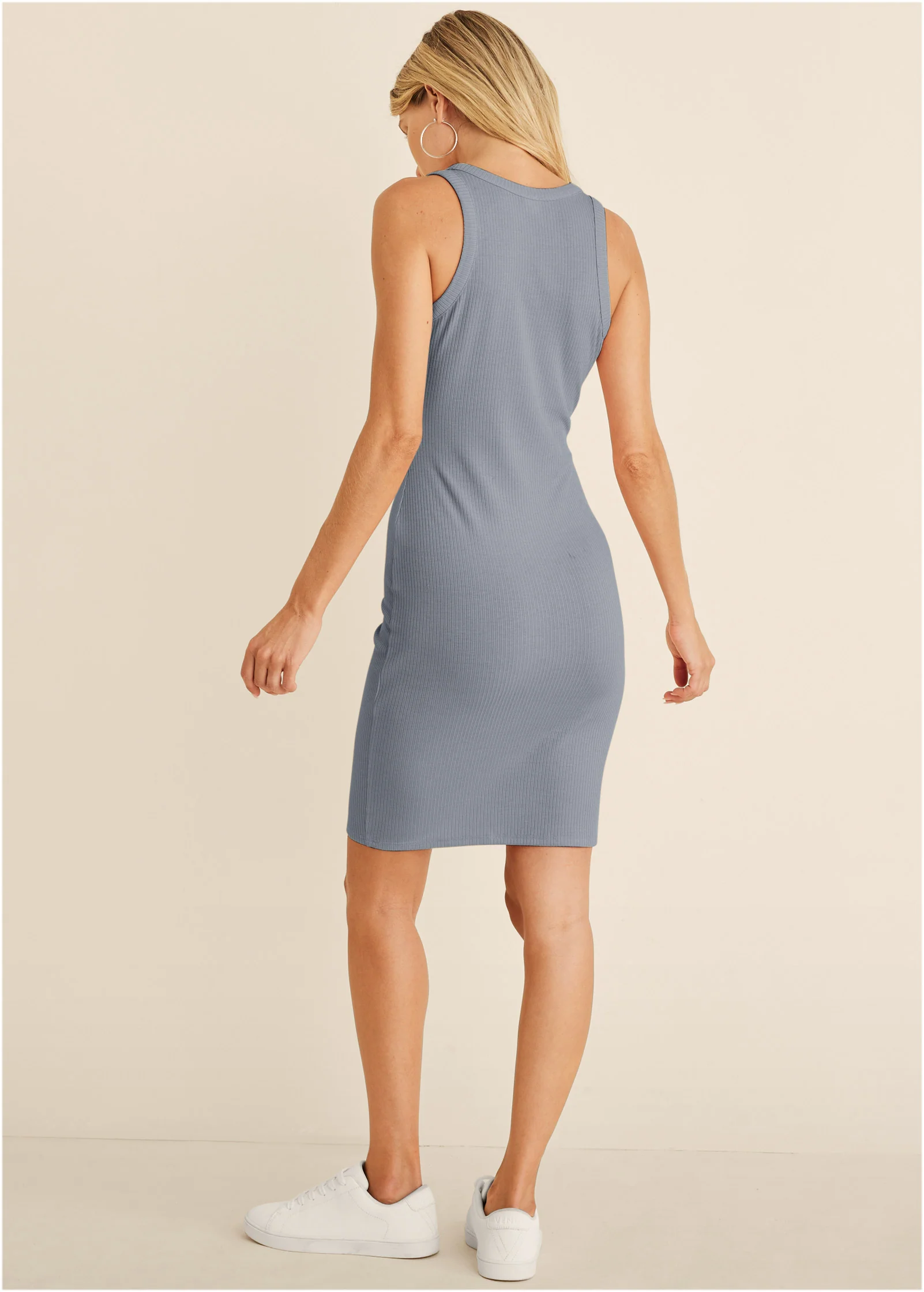 FlexRib Mini Dress - Seafog