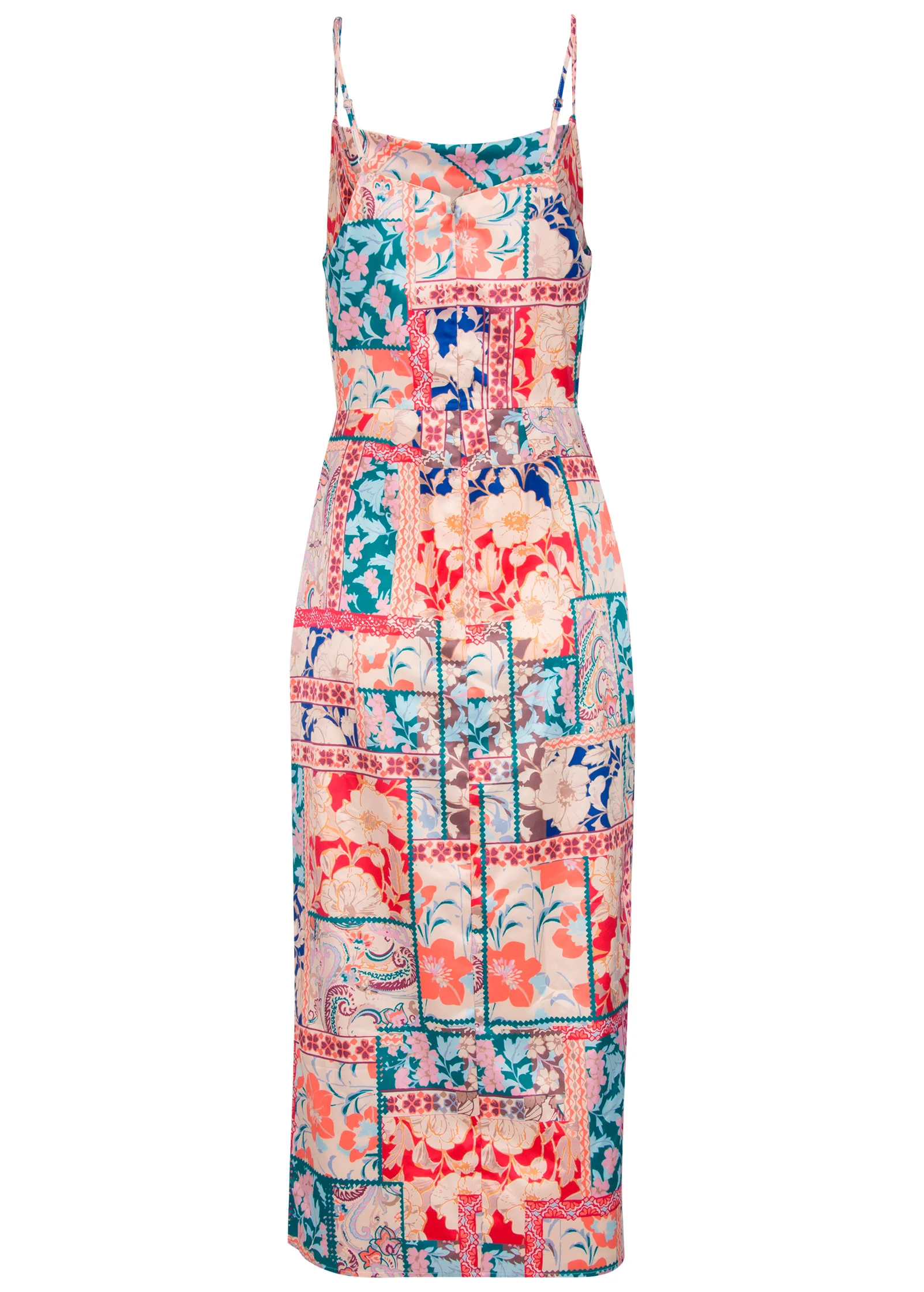 Cowl neck slip dress - Venetian Patchwork