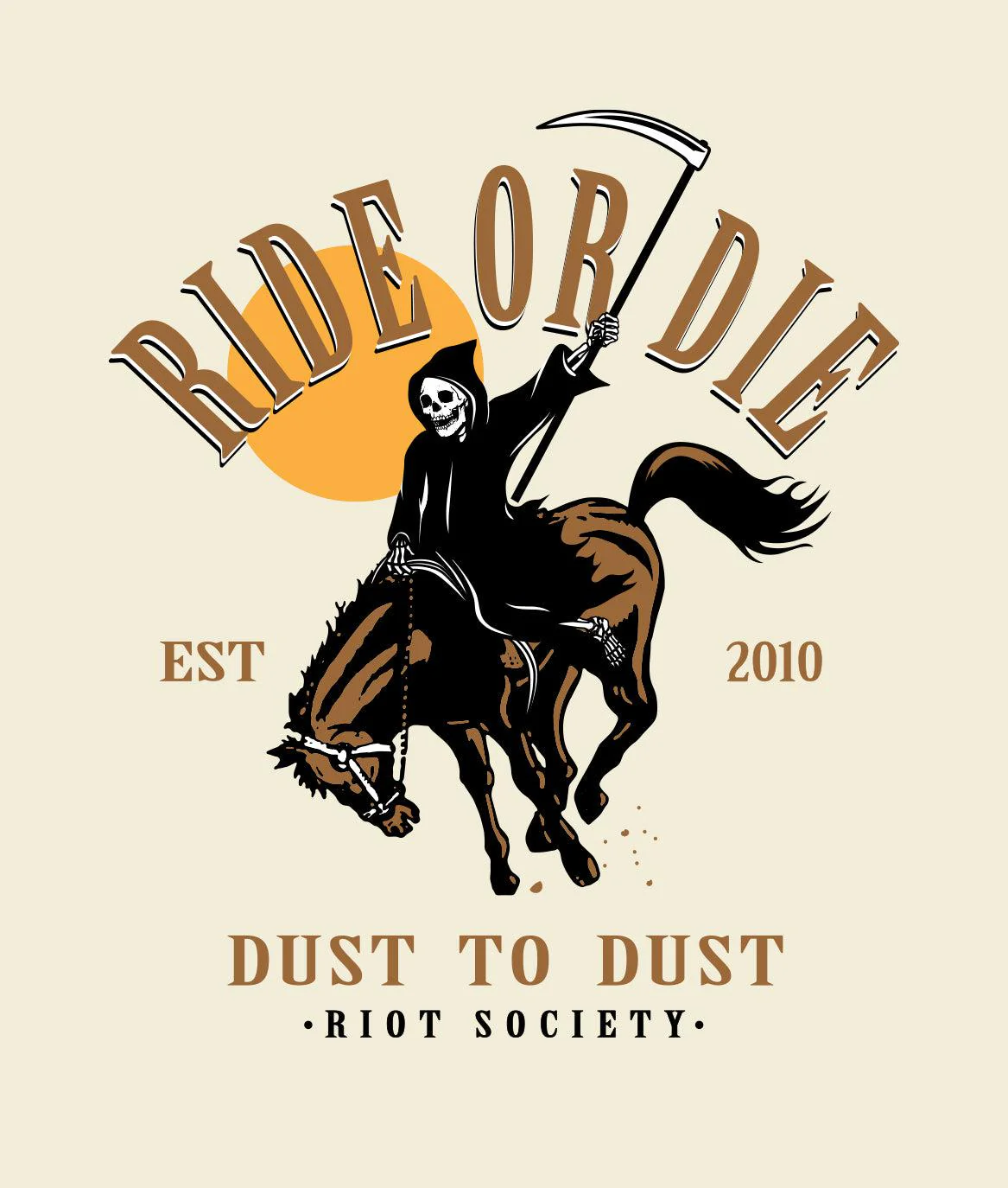 Ride or Die Reaper Mens T-Shirt
