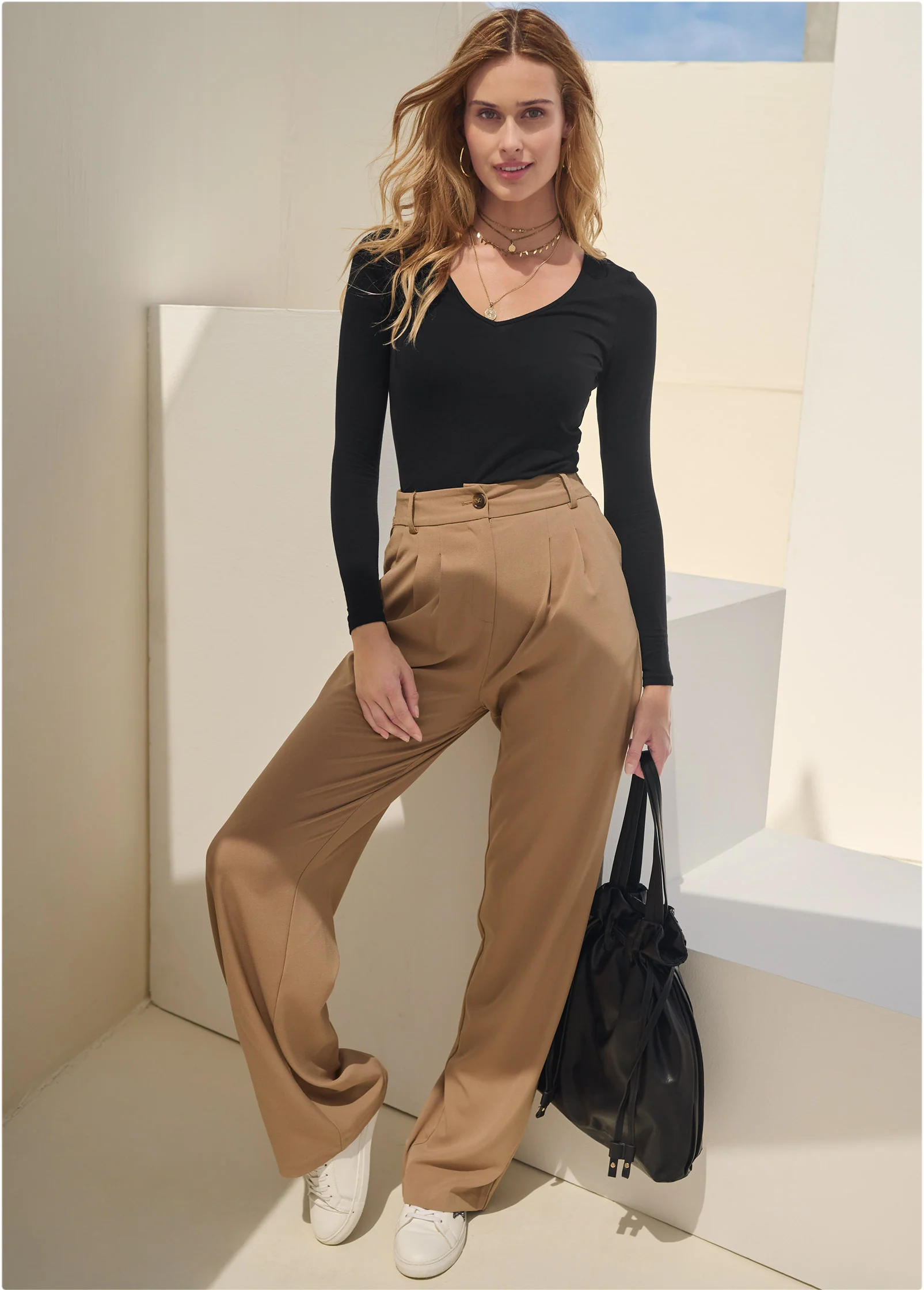 Long sleeve long and lean tee - Black