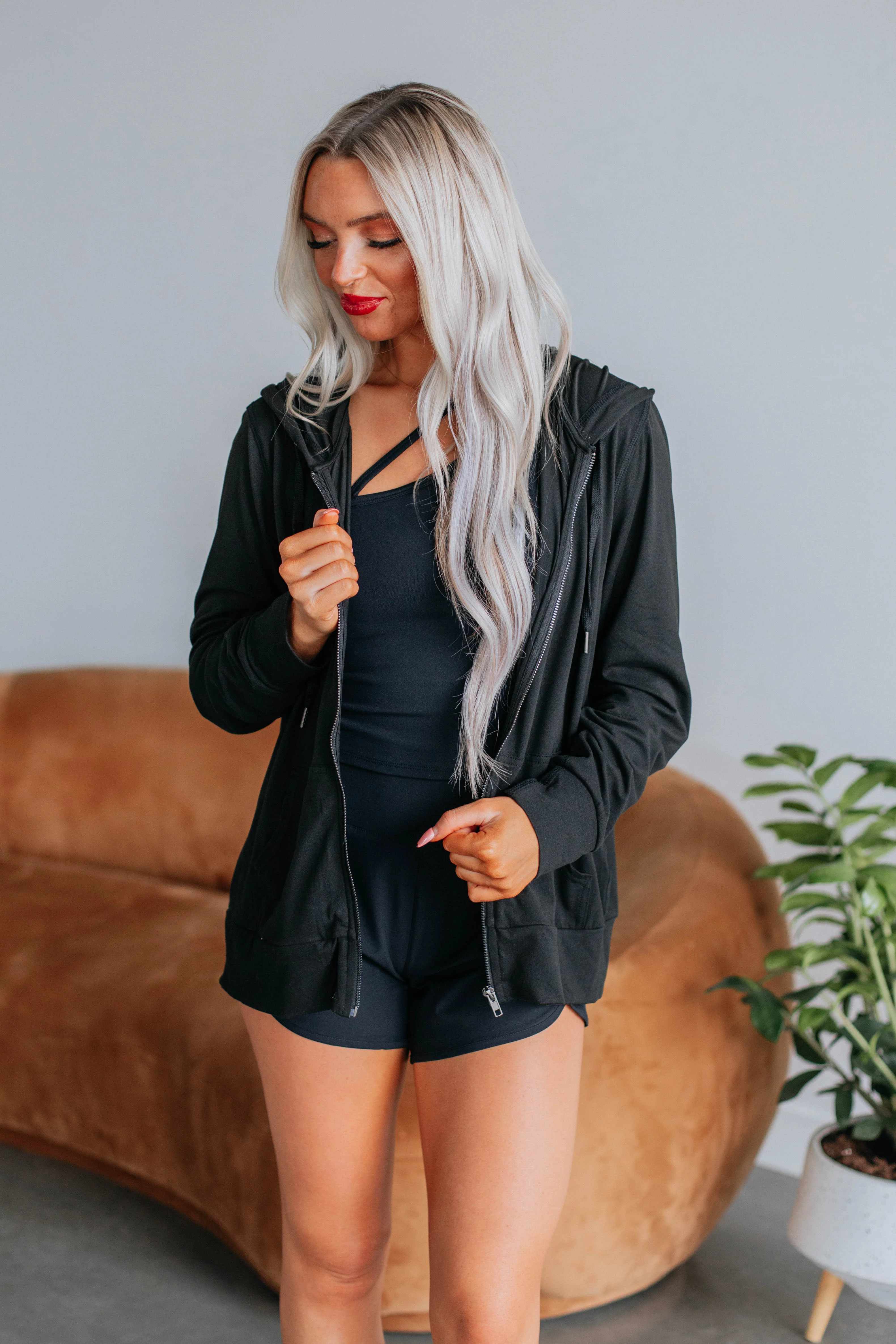 Vissa Zip-Up Jacket - Black