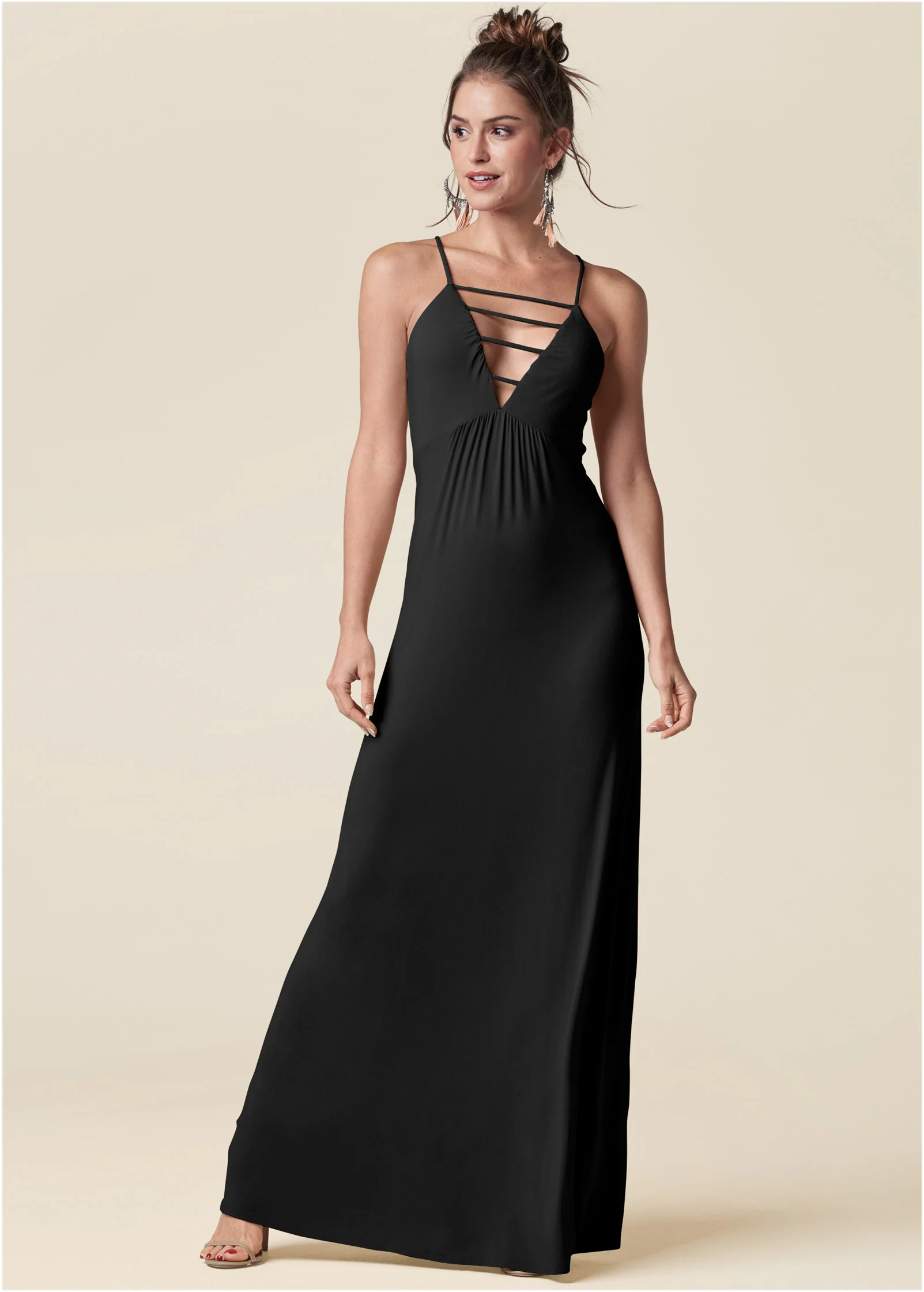 Strappy maxi dress - Black