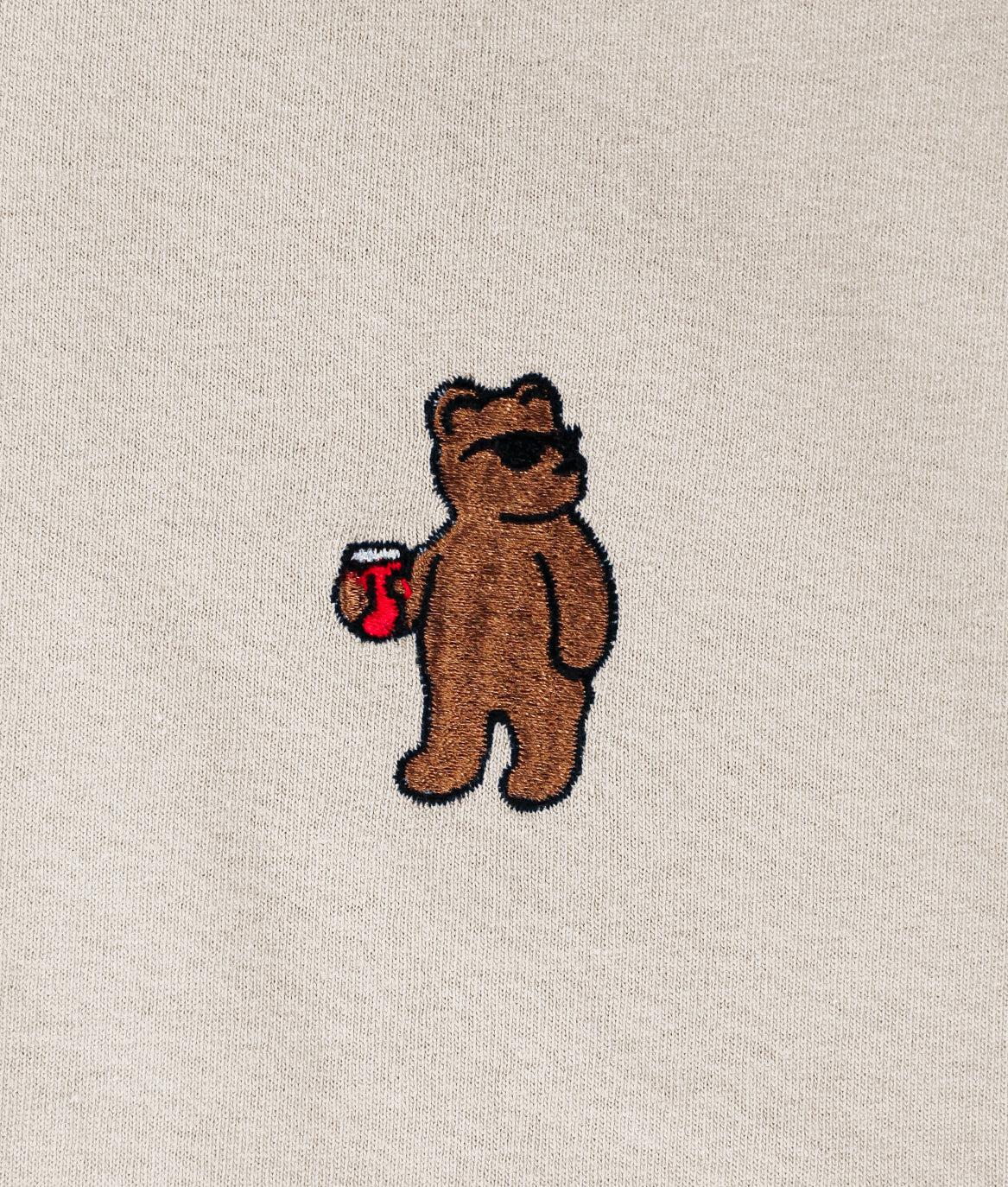 Riot Bear Embroidered Mens T-Shirt