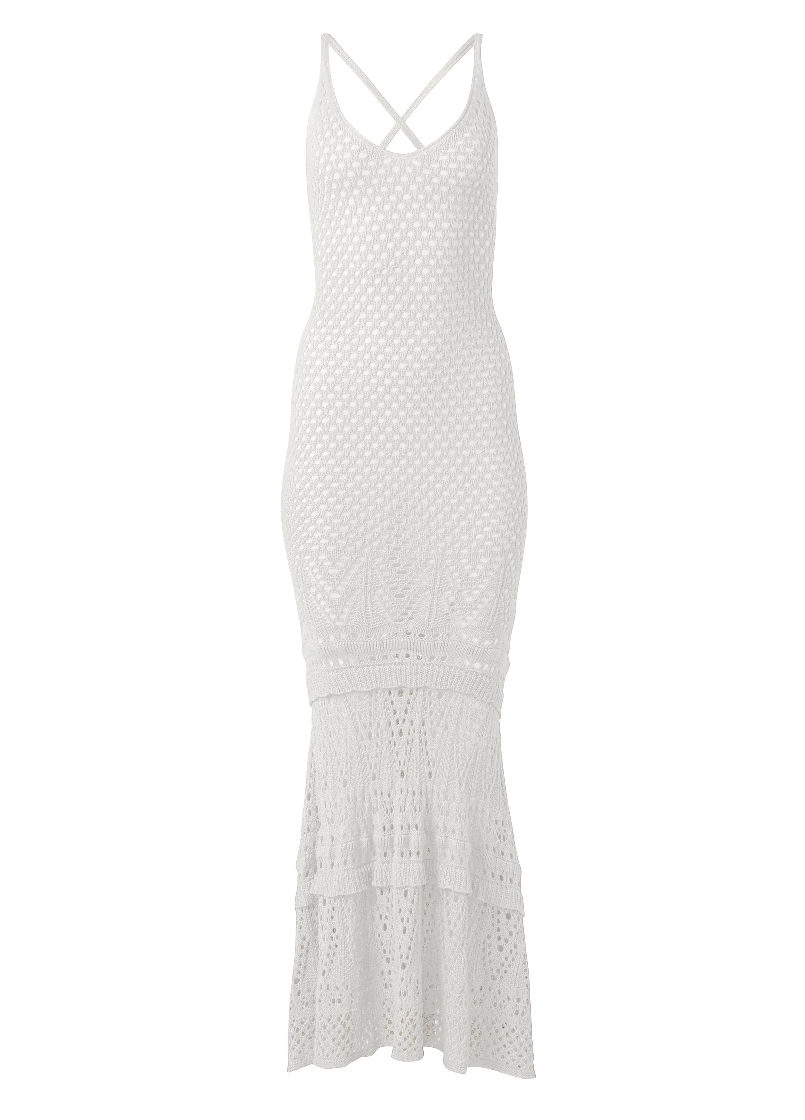 Crochet tank maxi dress - Off White