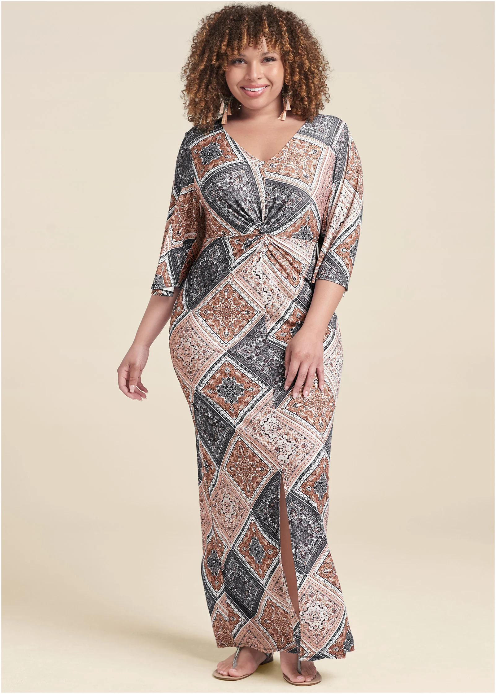 Paisley dreams maxi dress - Rust Multi