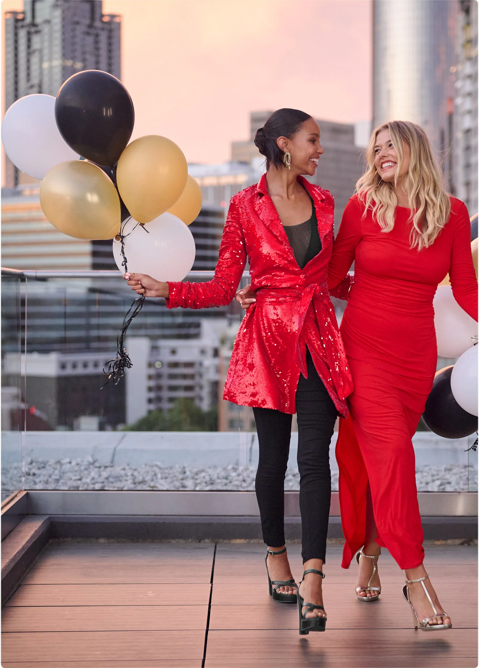 Plunging back long dress - Red