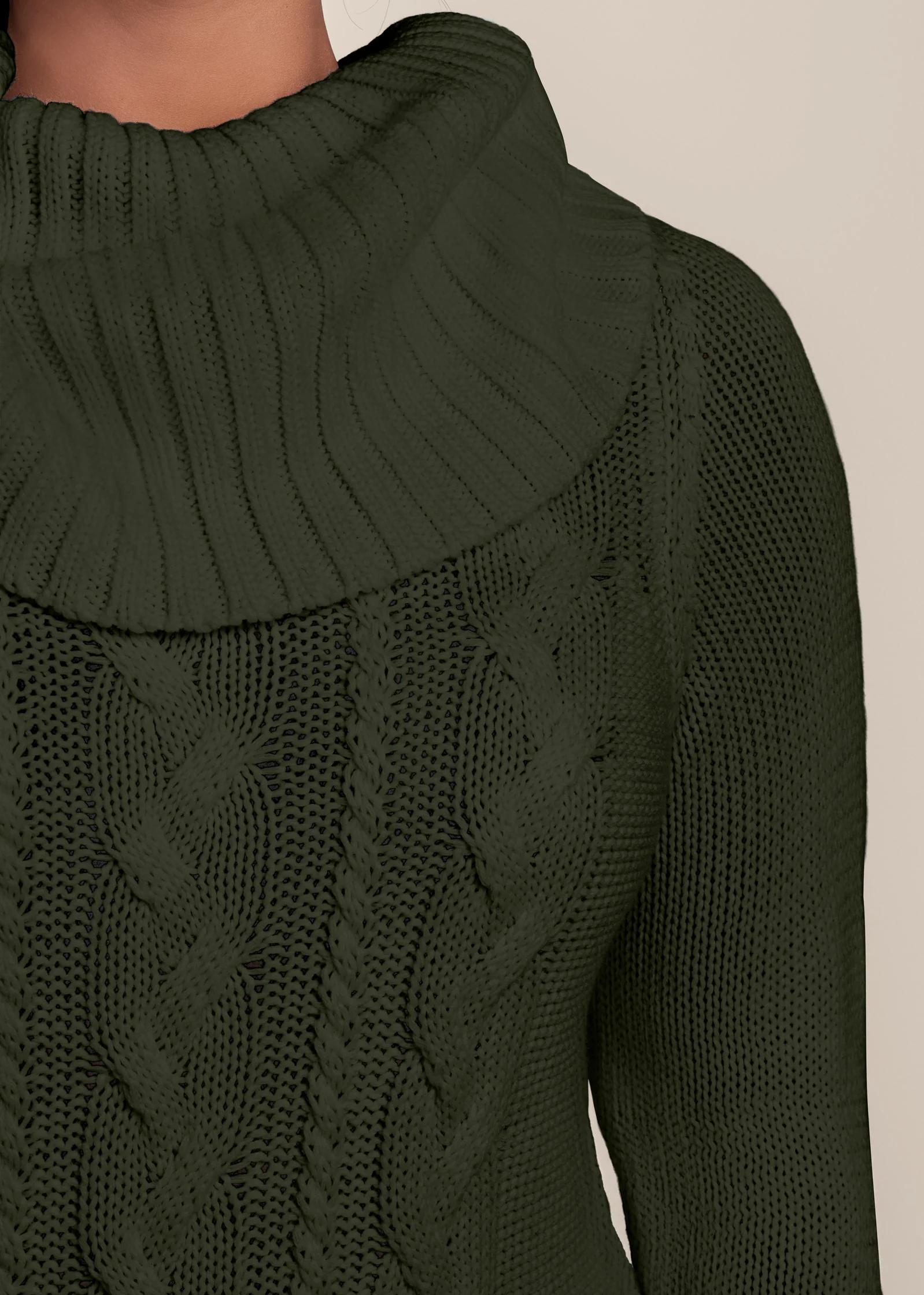 Cozy sweater dress - Olive