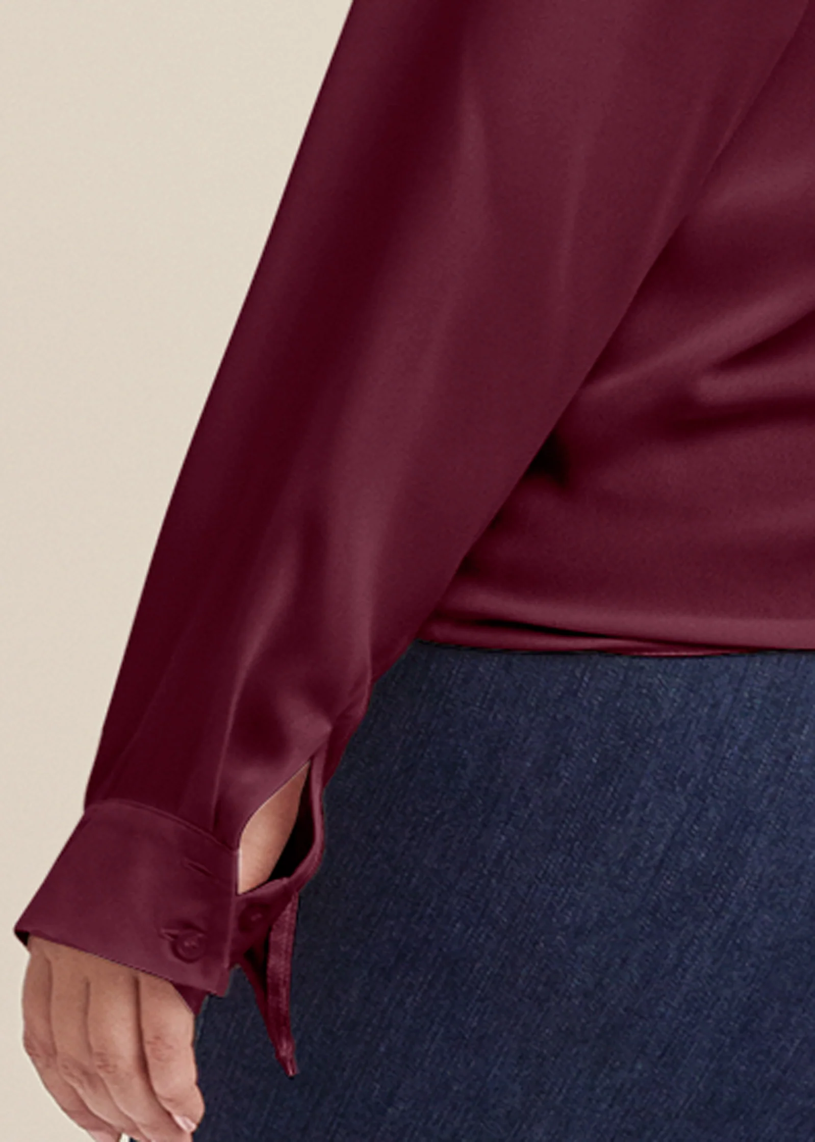 Surplice side tie blouse - Wine