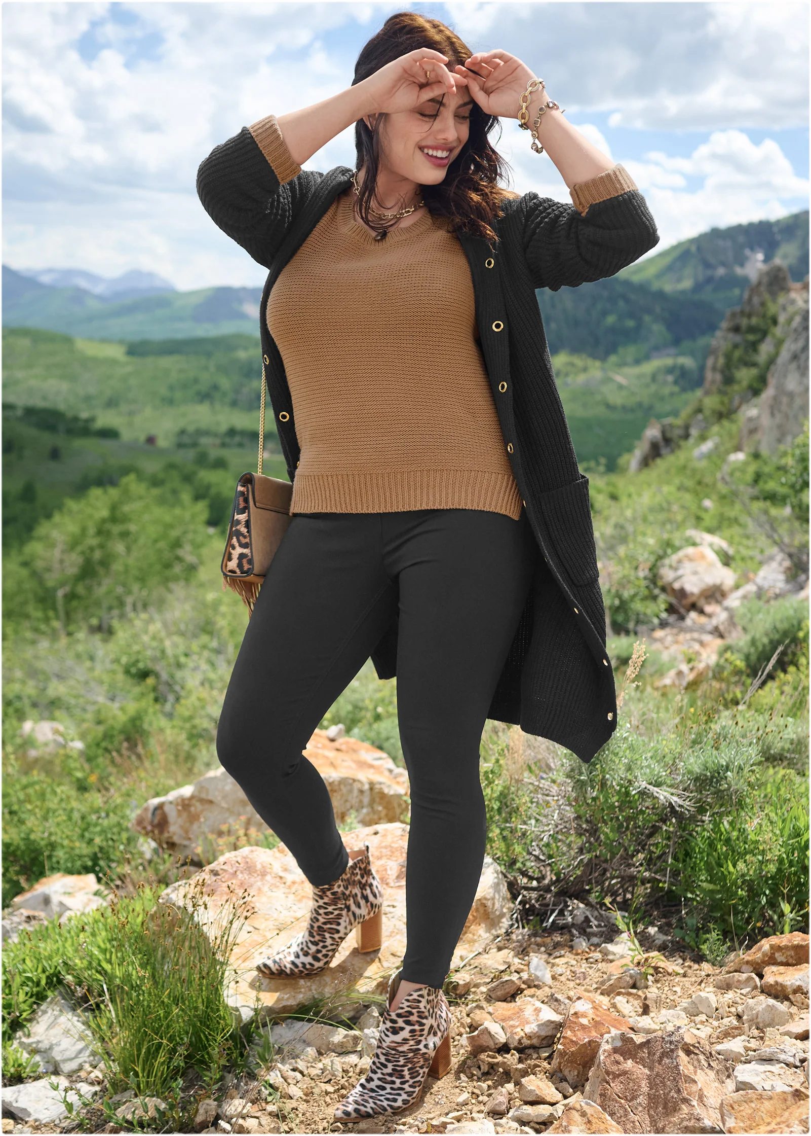 Grommet detail duster - Black