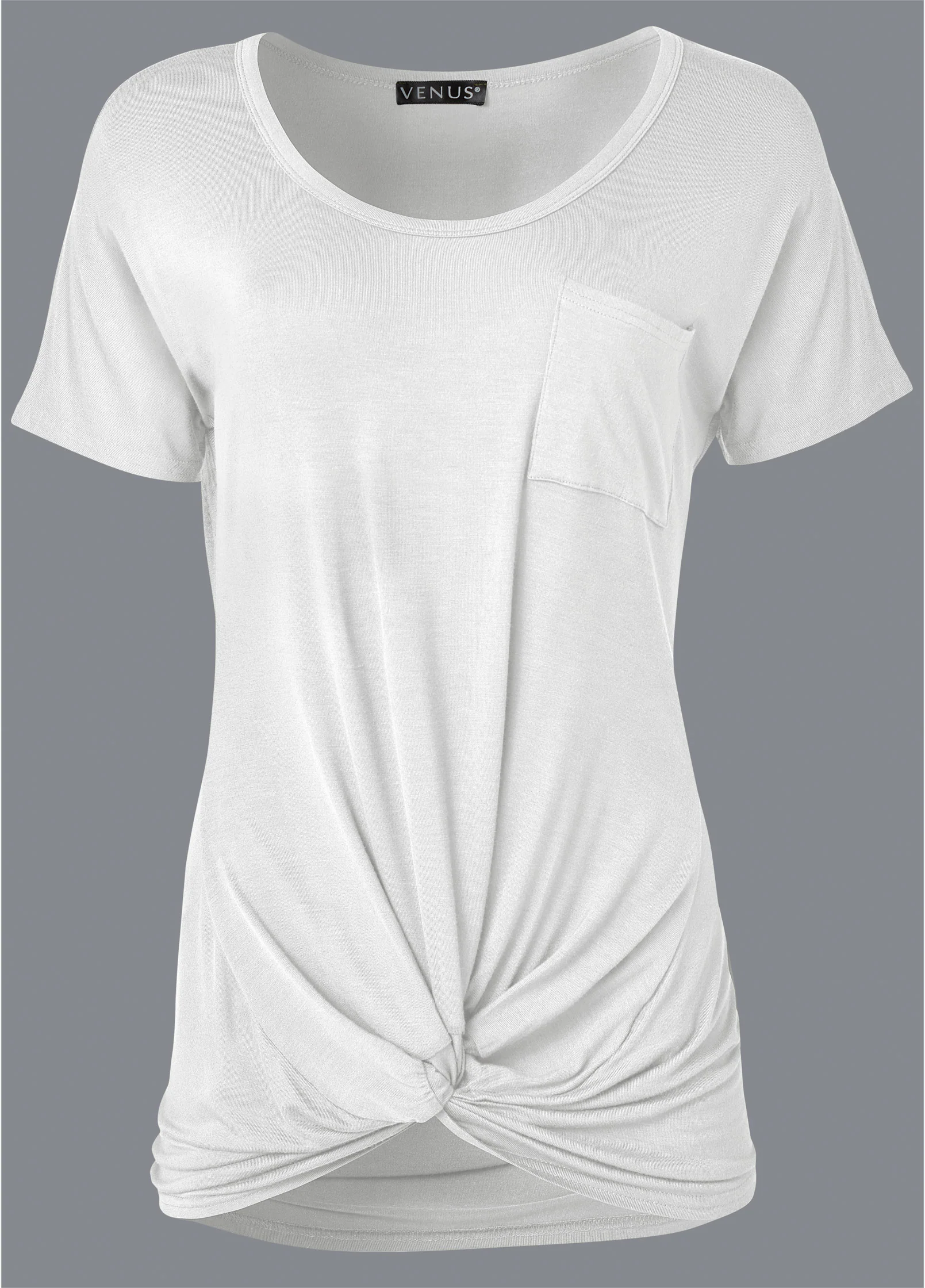 Twisted knot detail tee - White