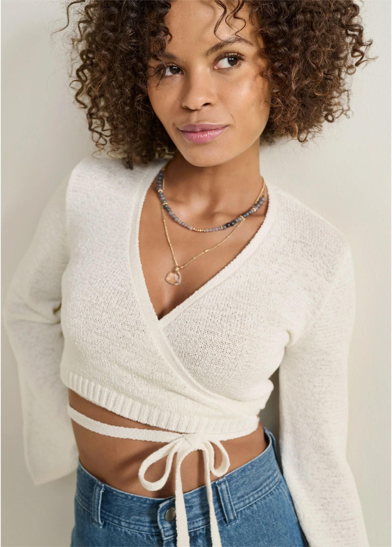 Two-piece sweater dress - Off White