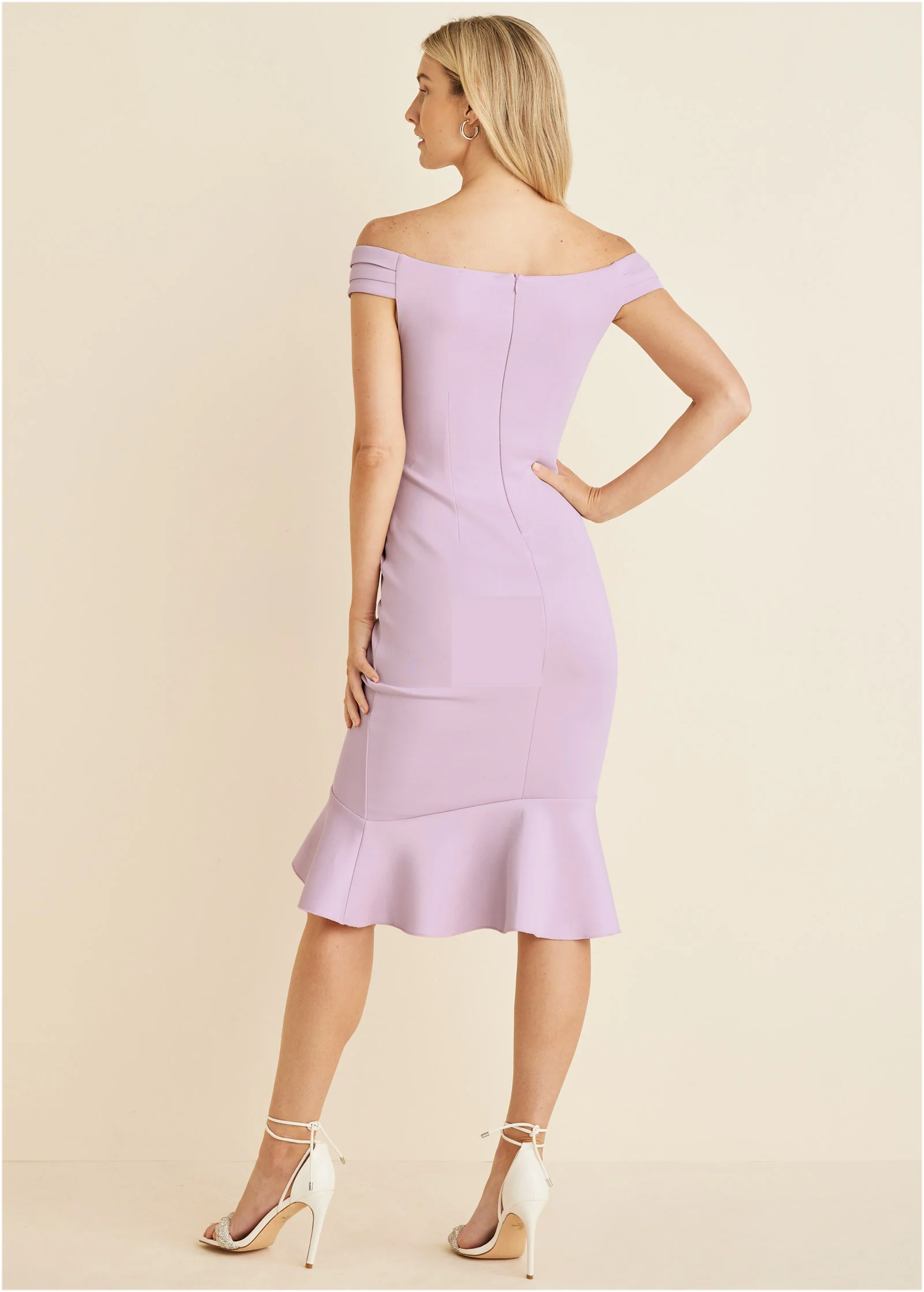 Ruffle Detail Dress - Lilac