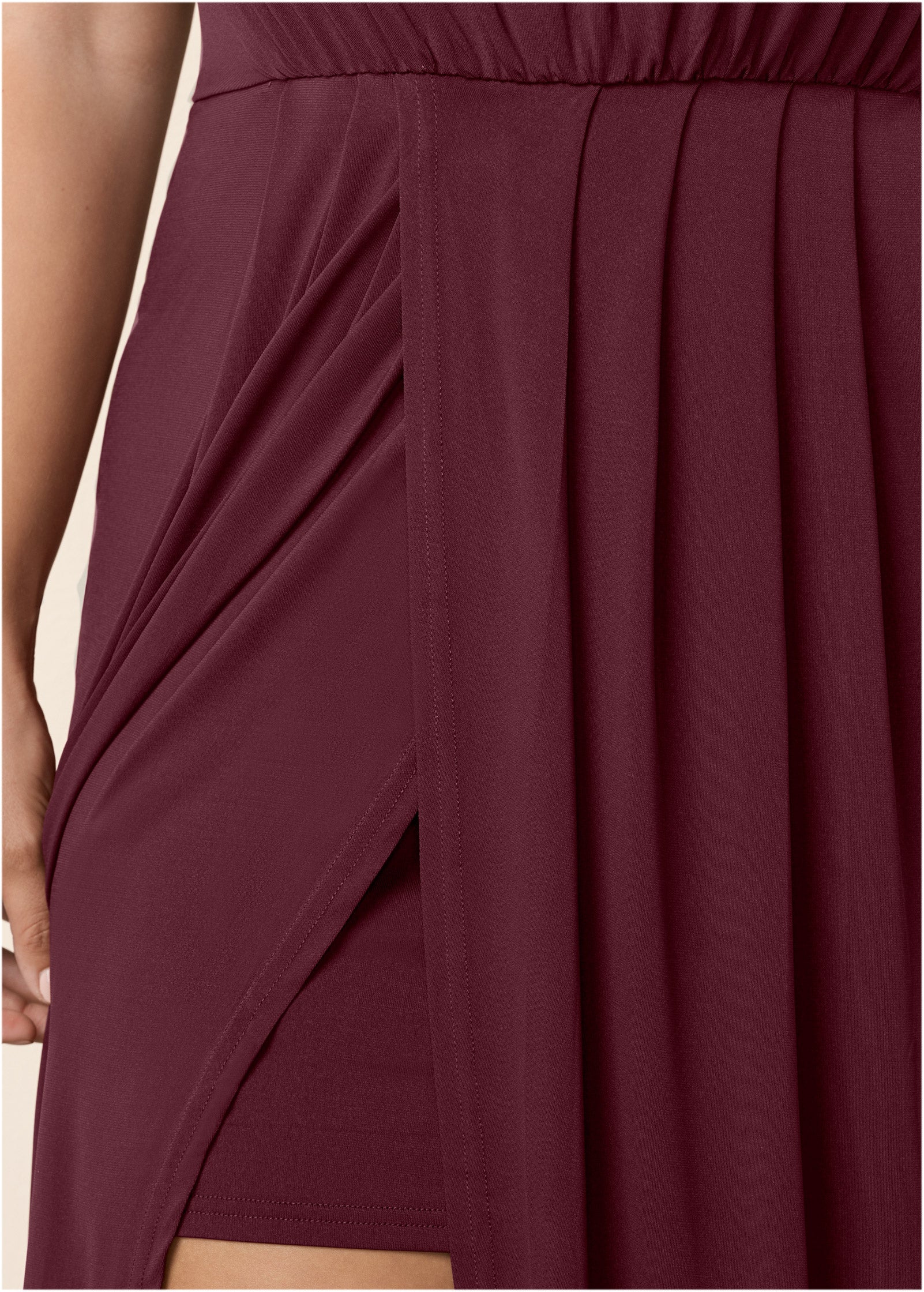 Long drape dress - Wine