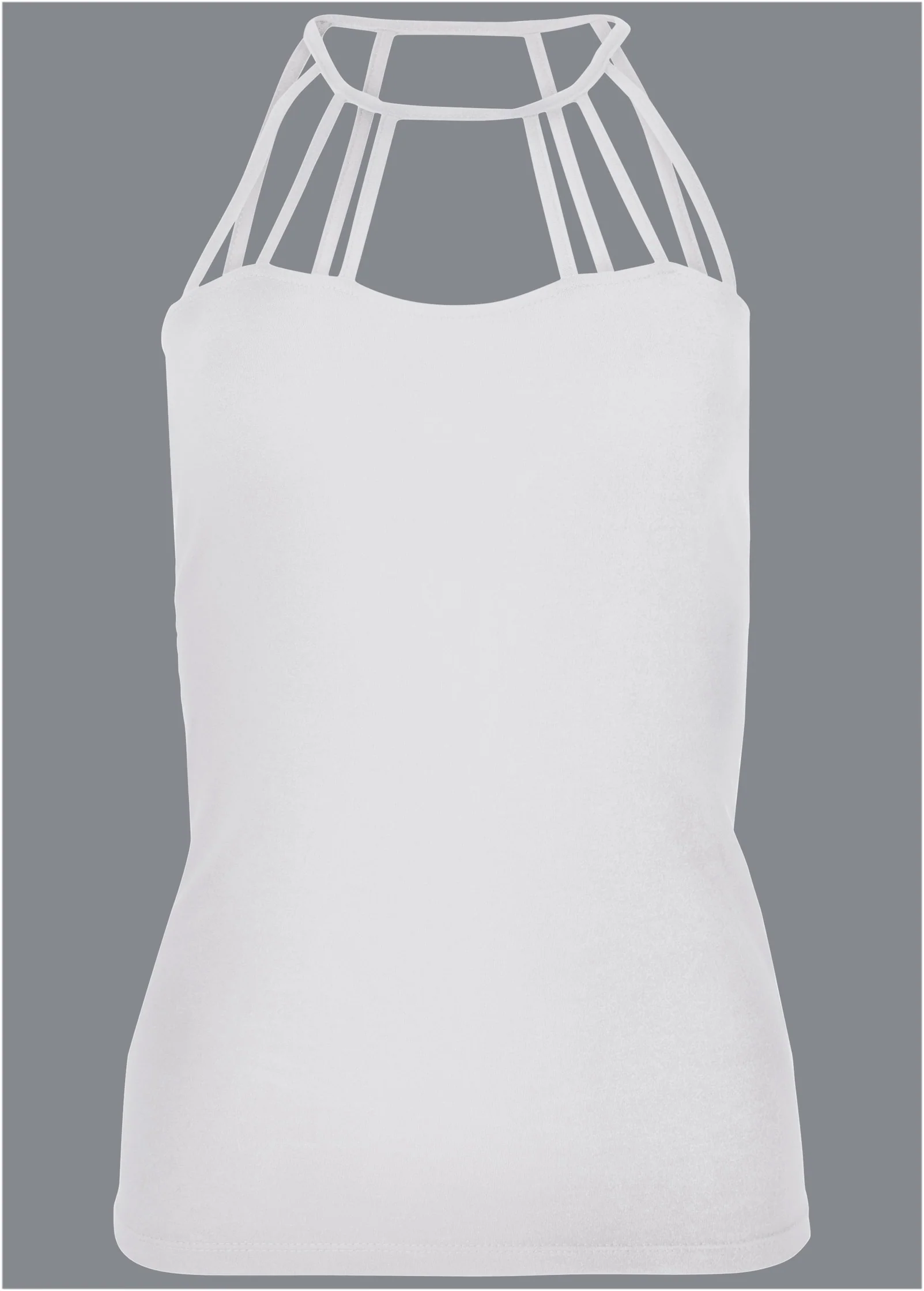 Strappy detail top - White