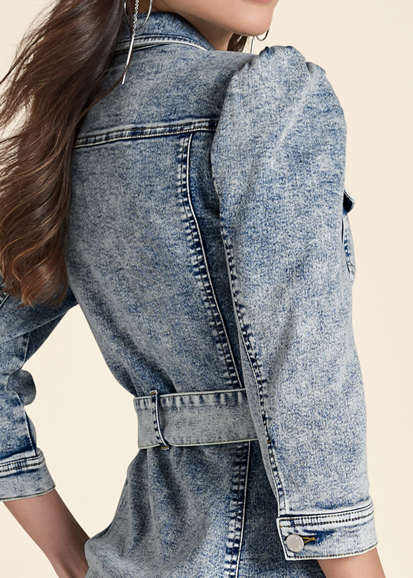 Button-up denim dress - Cool Wash