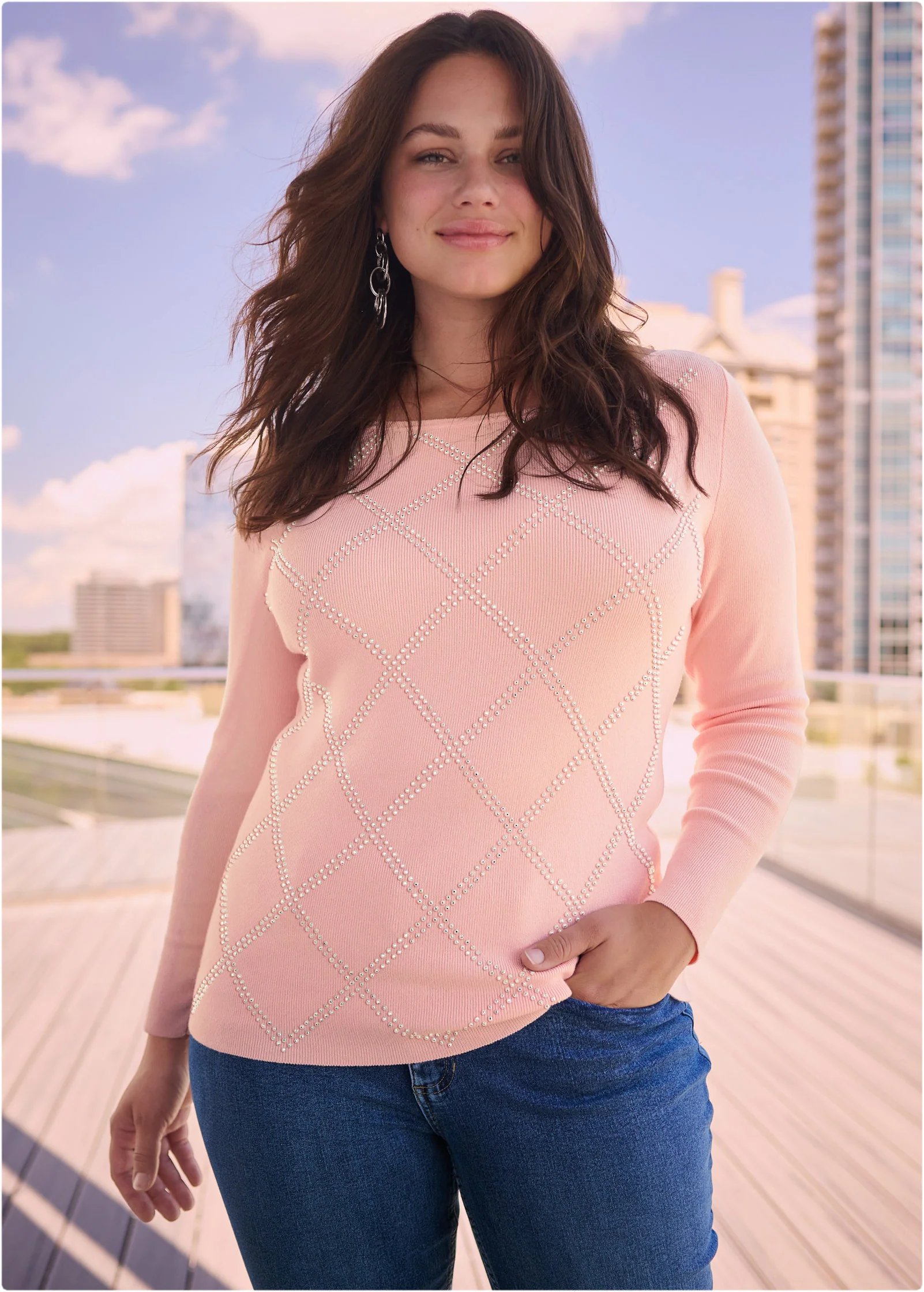 Embellished sweater - Light Pink