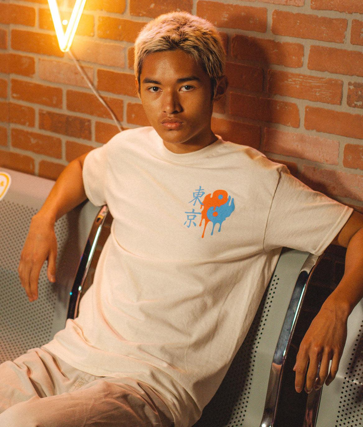 Geisha Yin Yang Boombox Mens T-Shirt