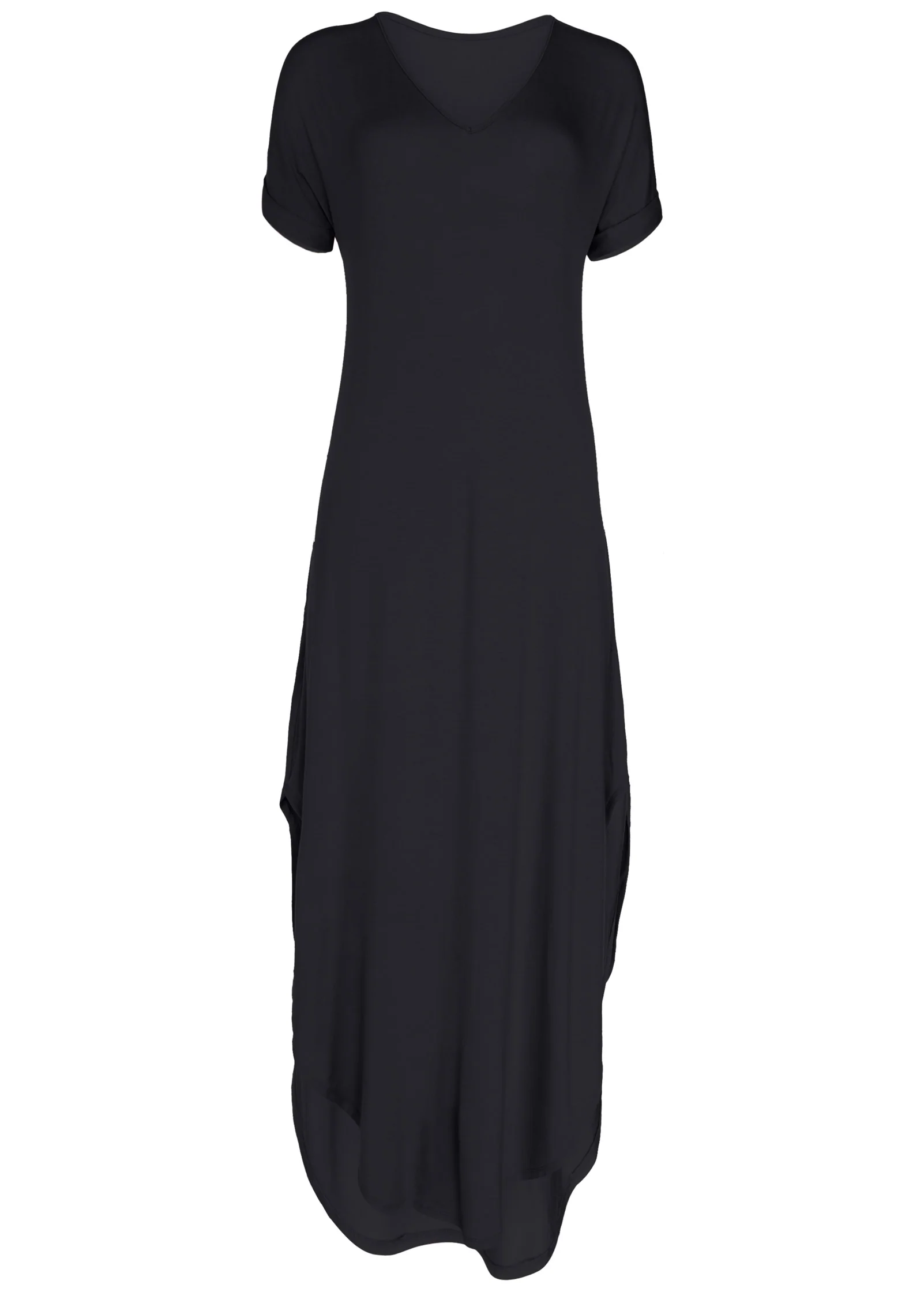 Casual T-shirt maxi dress - Black