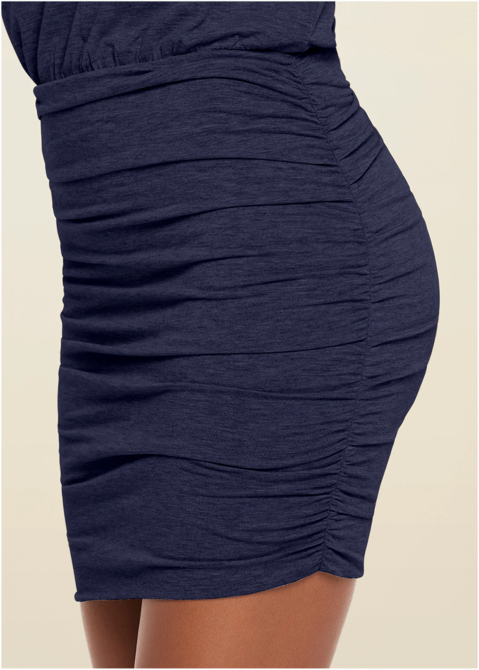 Ruched detail dress - Navy