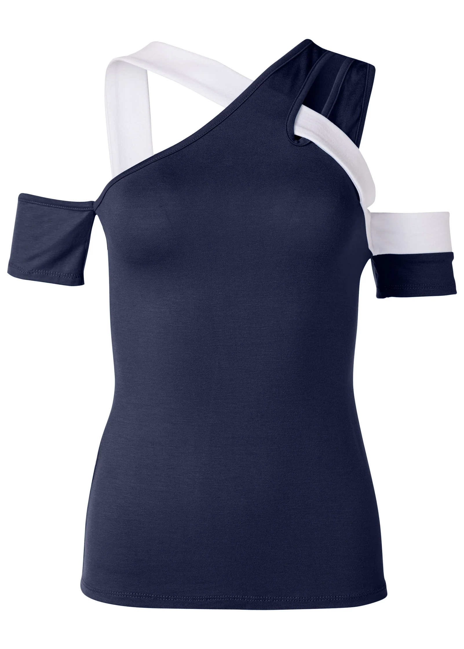 Color block top - Navy & White