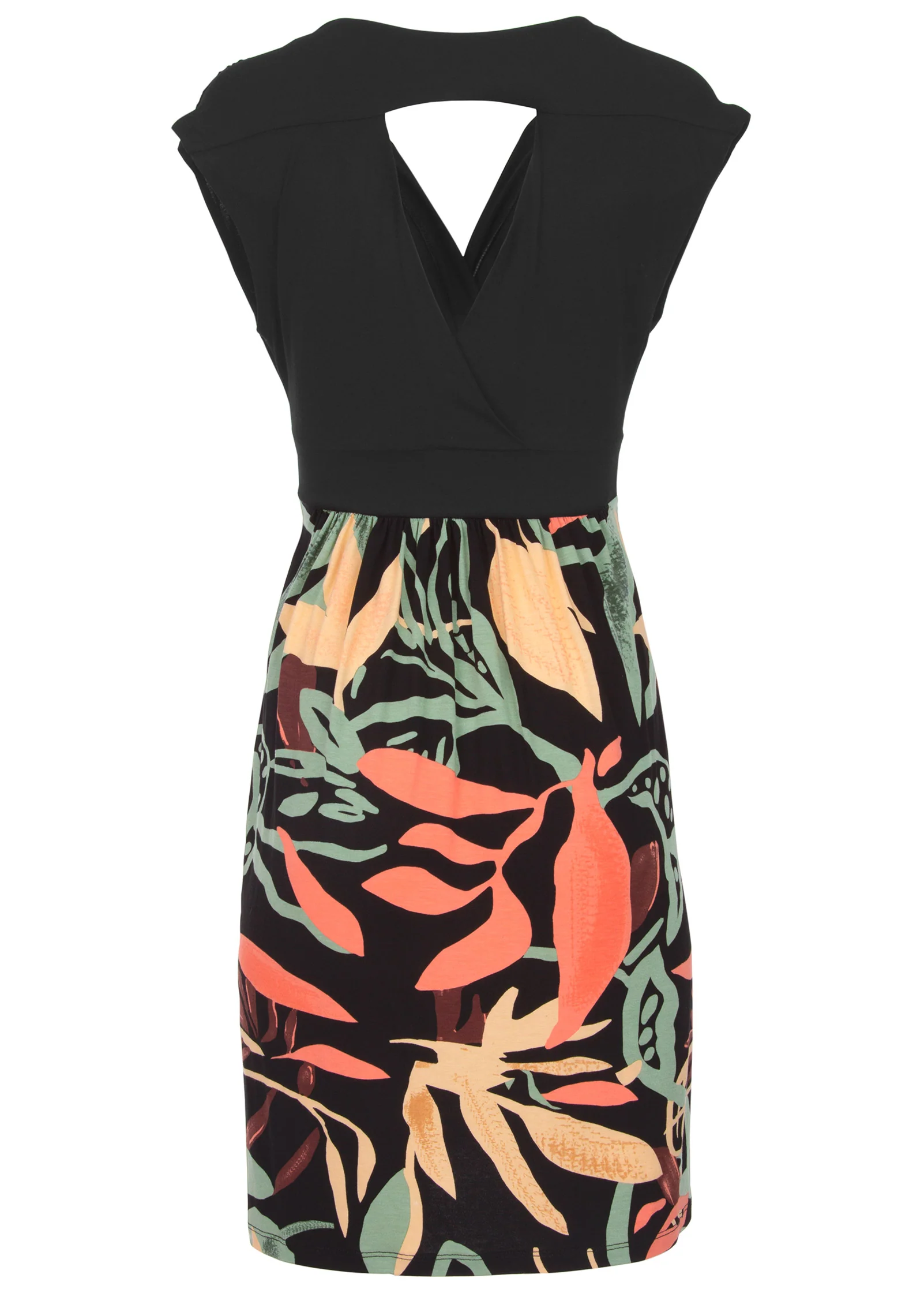 Abstract print dress  - Black Multi