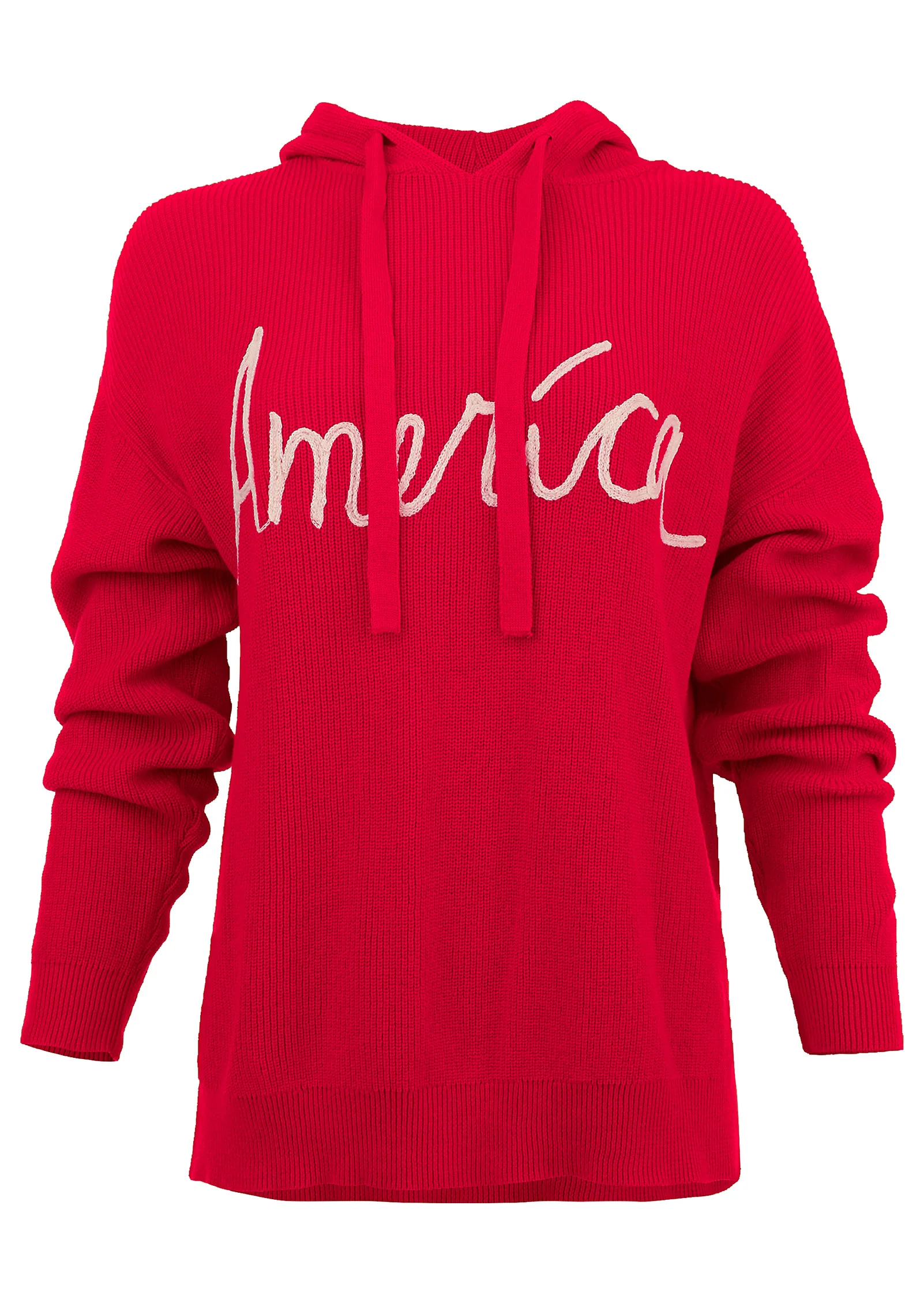 America hoodie sweater - Racing Red Multi
