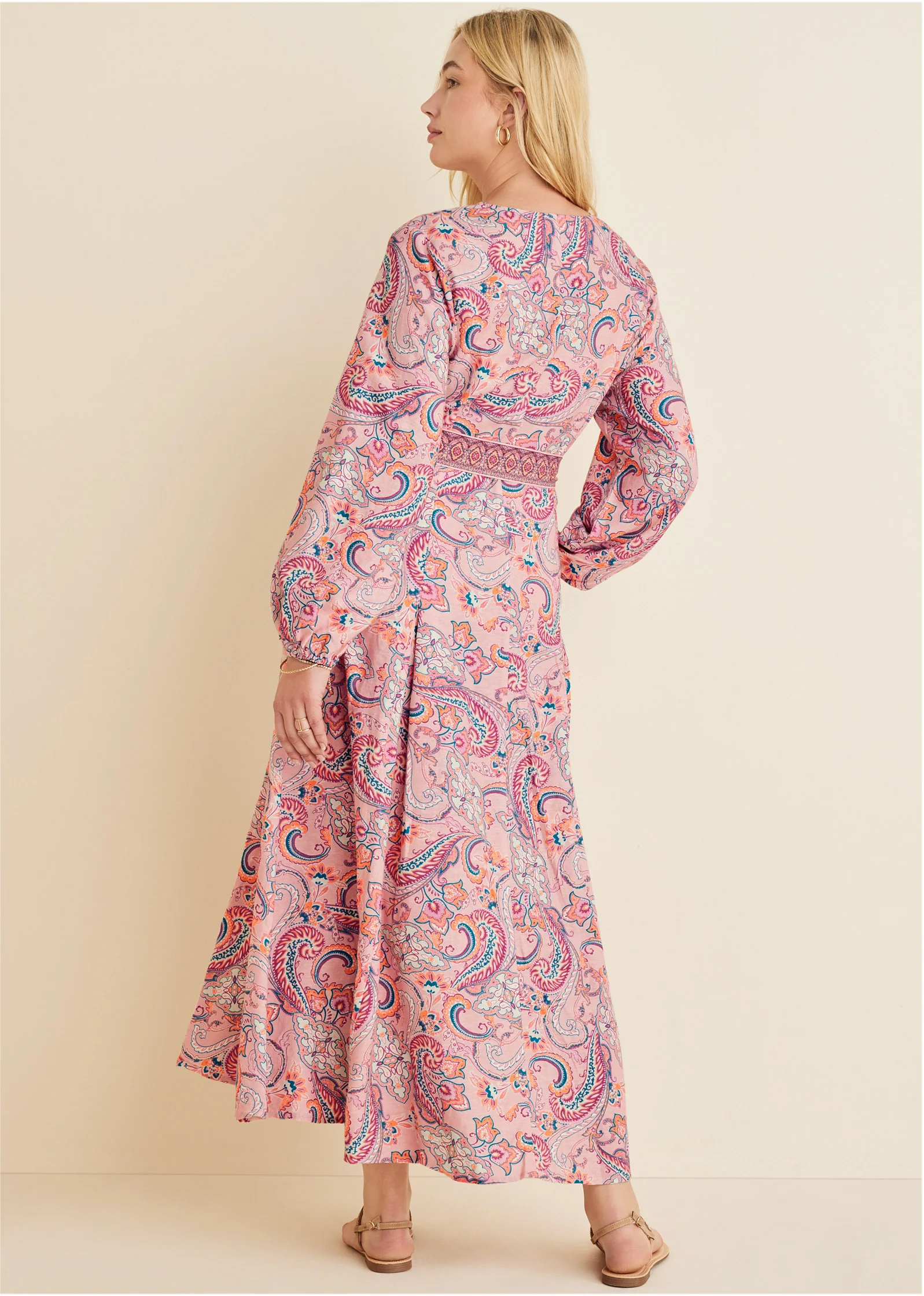 Tie-waist maxi dress - Venetian Paisley