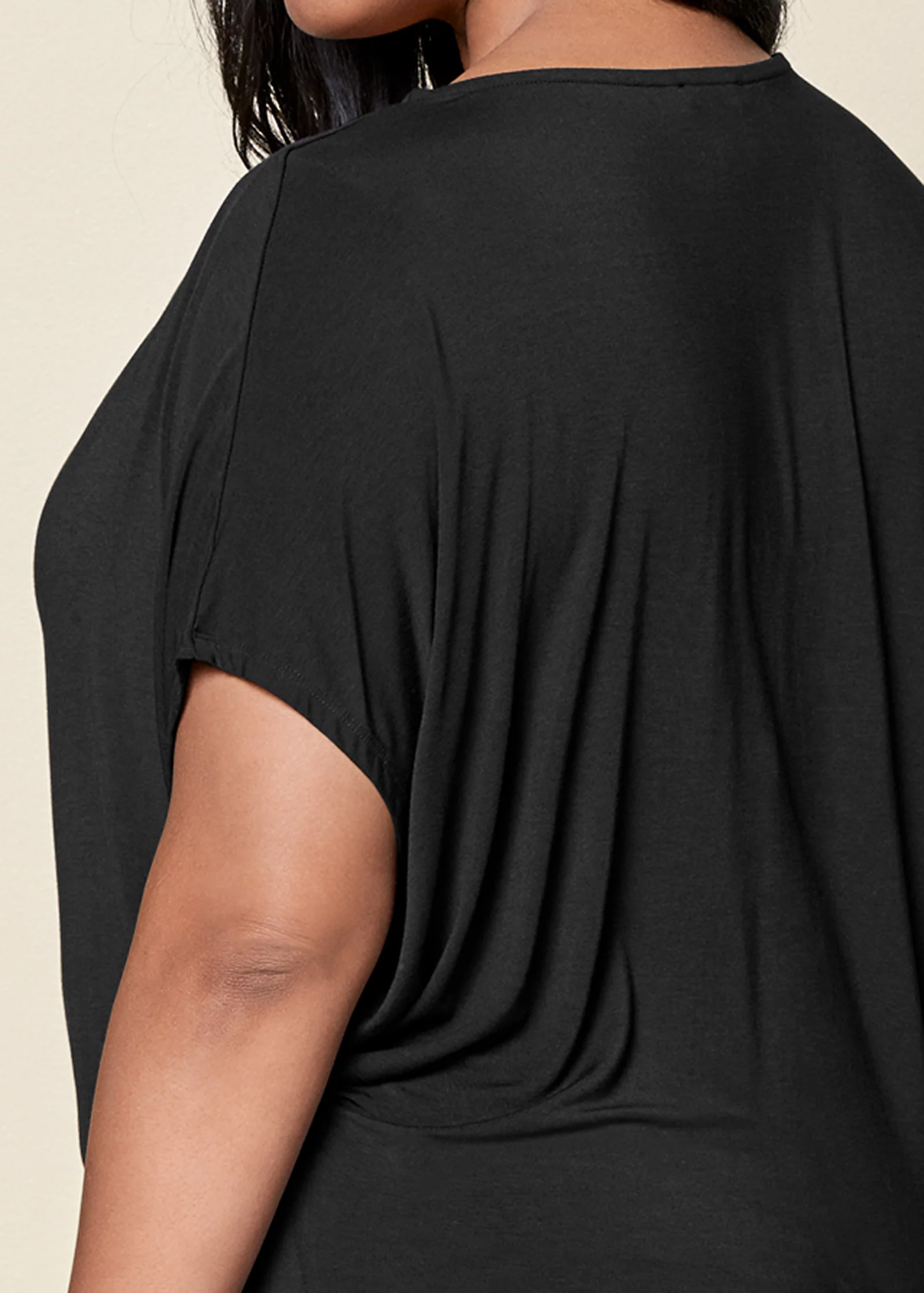 Basic flounce top - Black