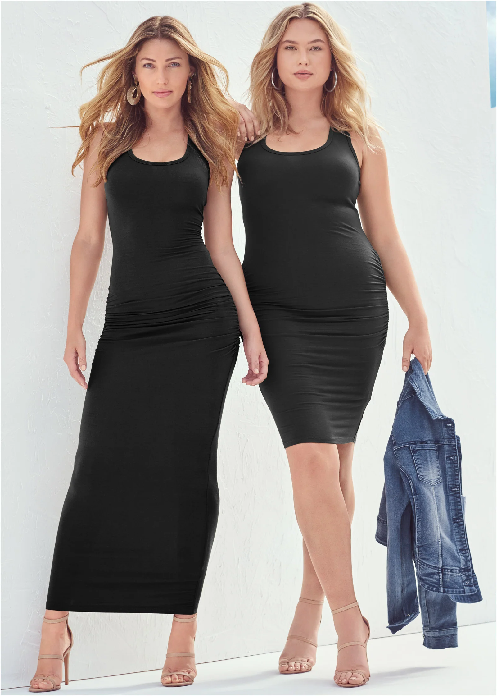 Ruched tank dress - Black