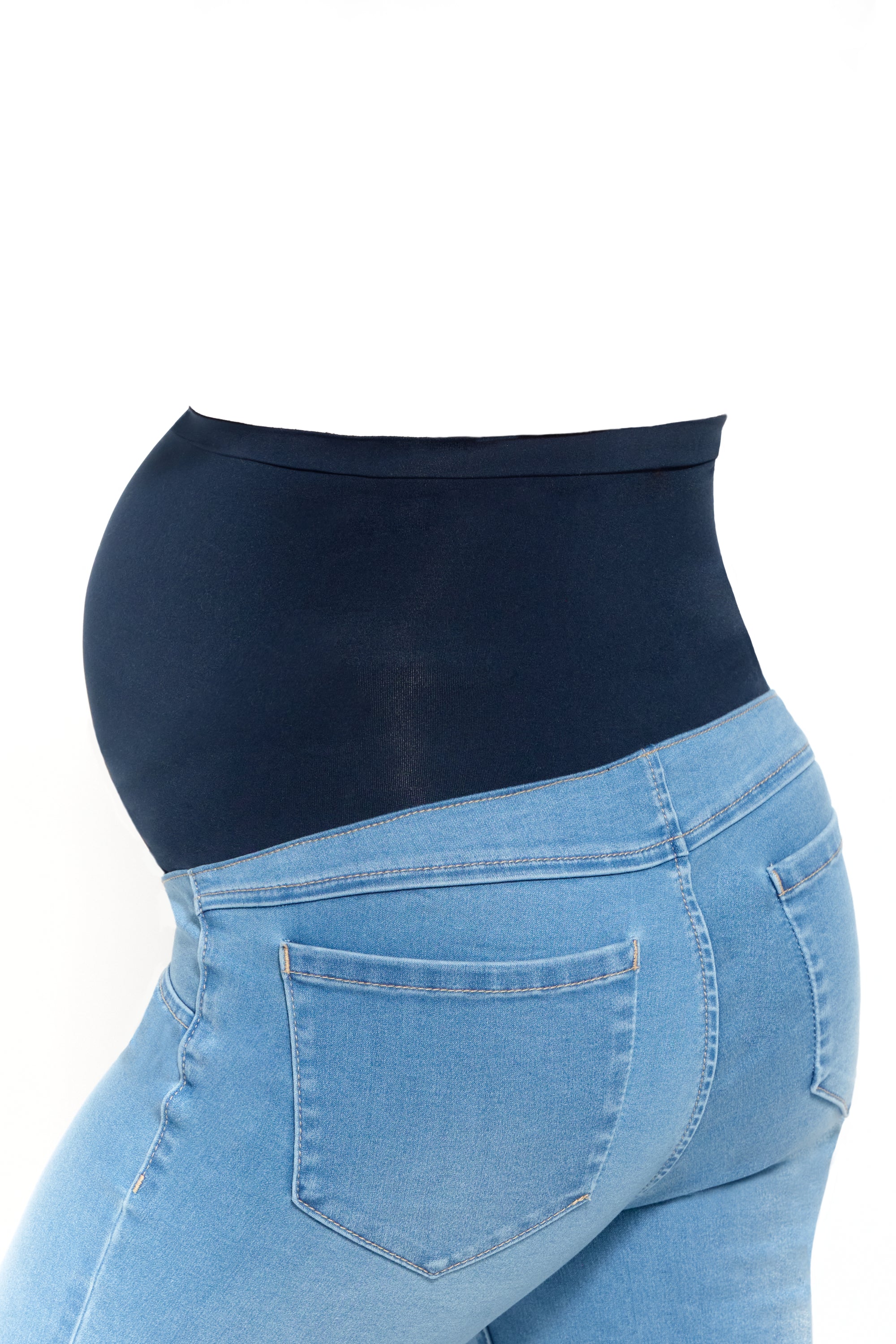 Maternity Better Butter Slim Straight with Bellyband in Royce