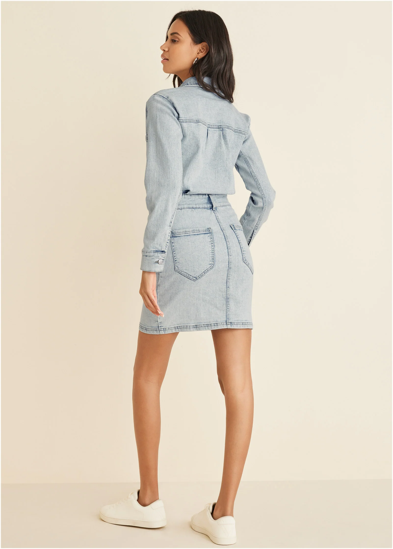 Denim shirt dress - Light Wash