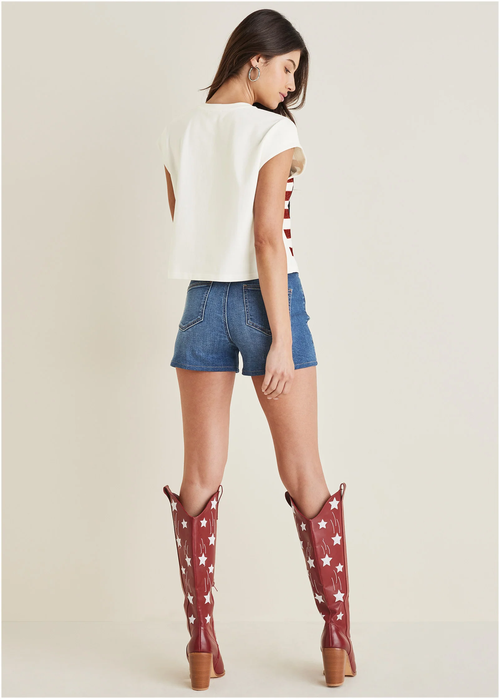 Stars and stripes sequin top - Off White