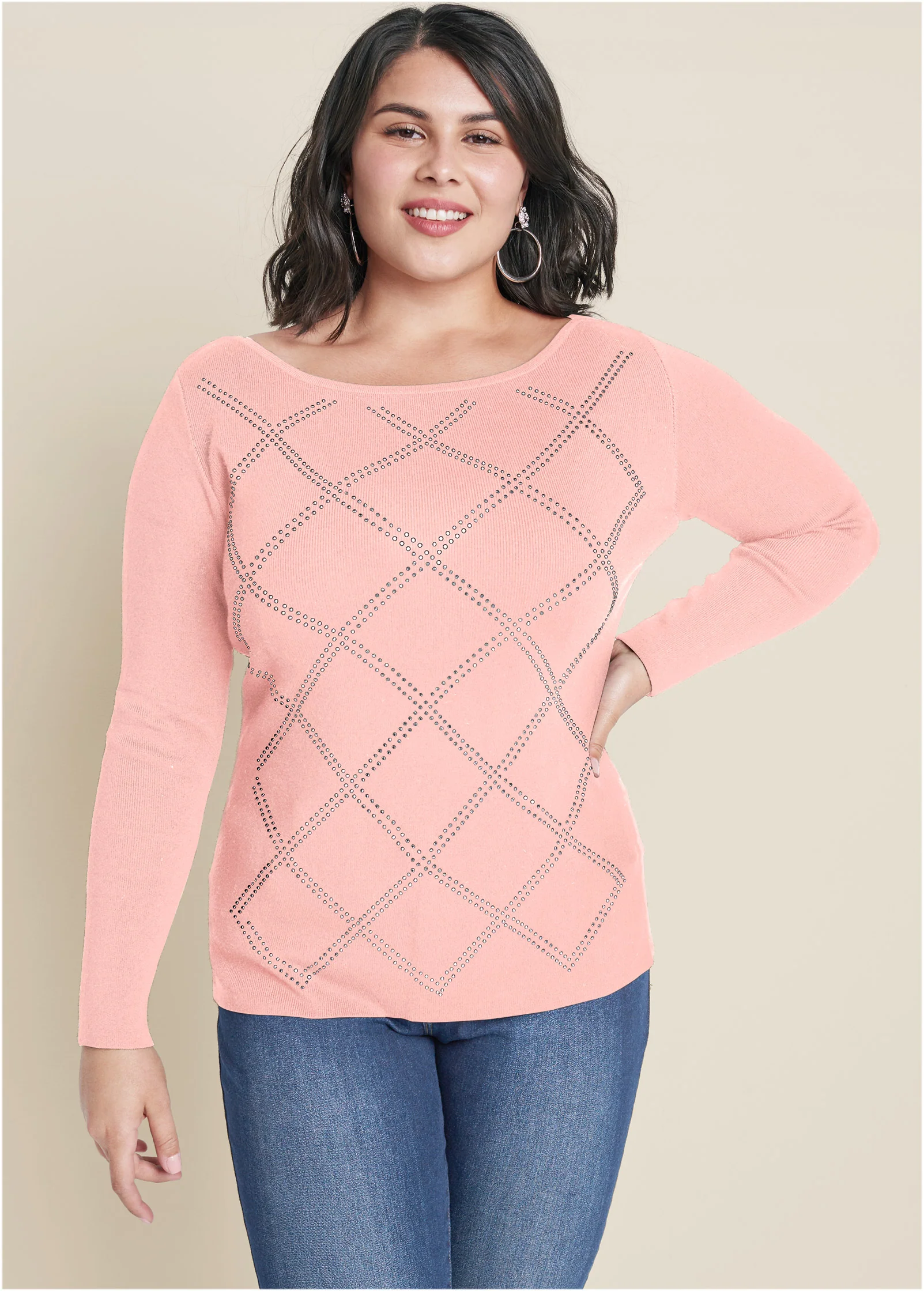 Embellished sweater - Light Pink