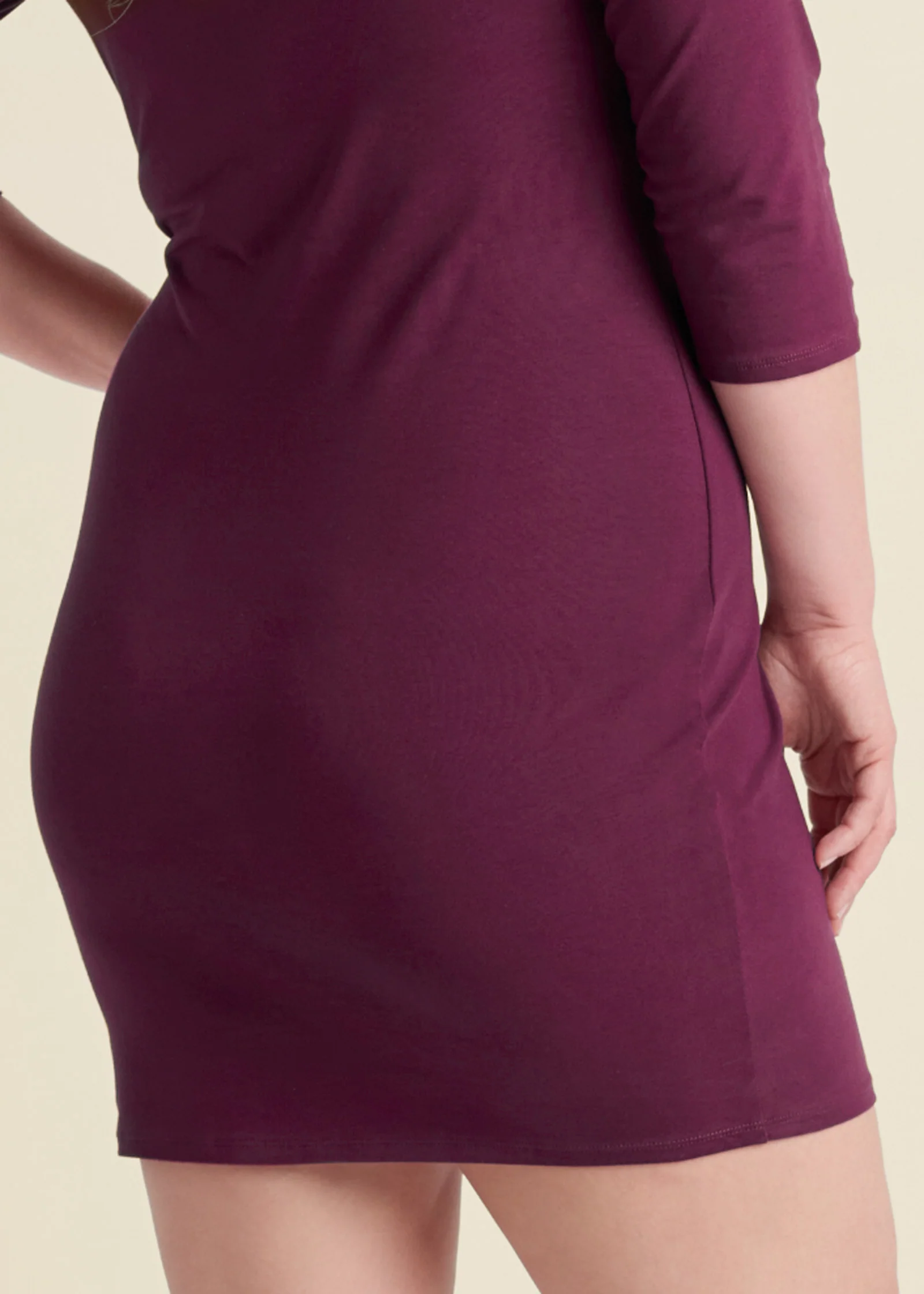 Long and lean mini dress - Wine