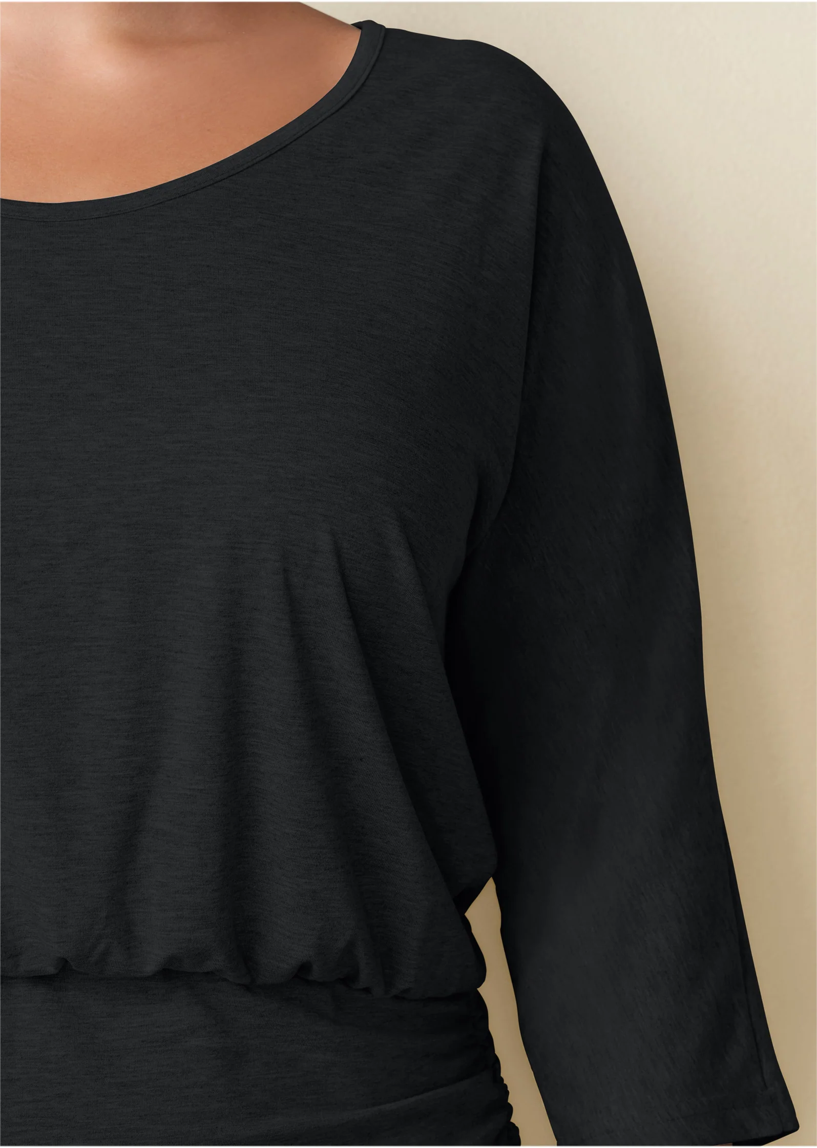 Ruched detail dress - Black