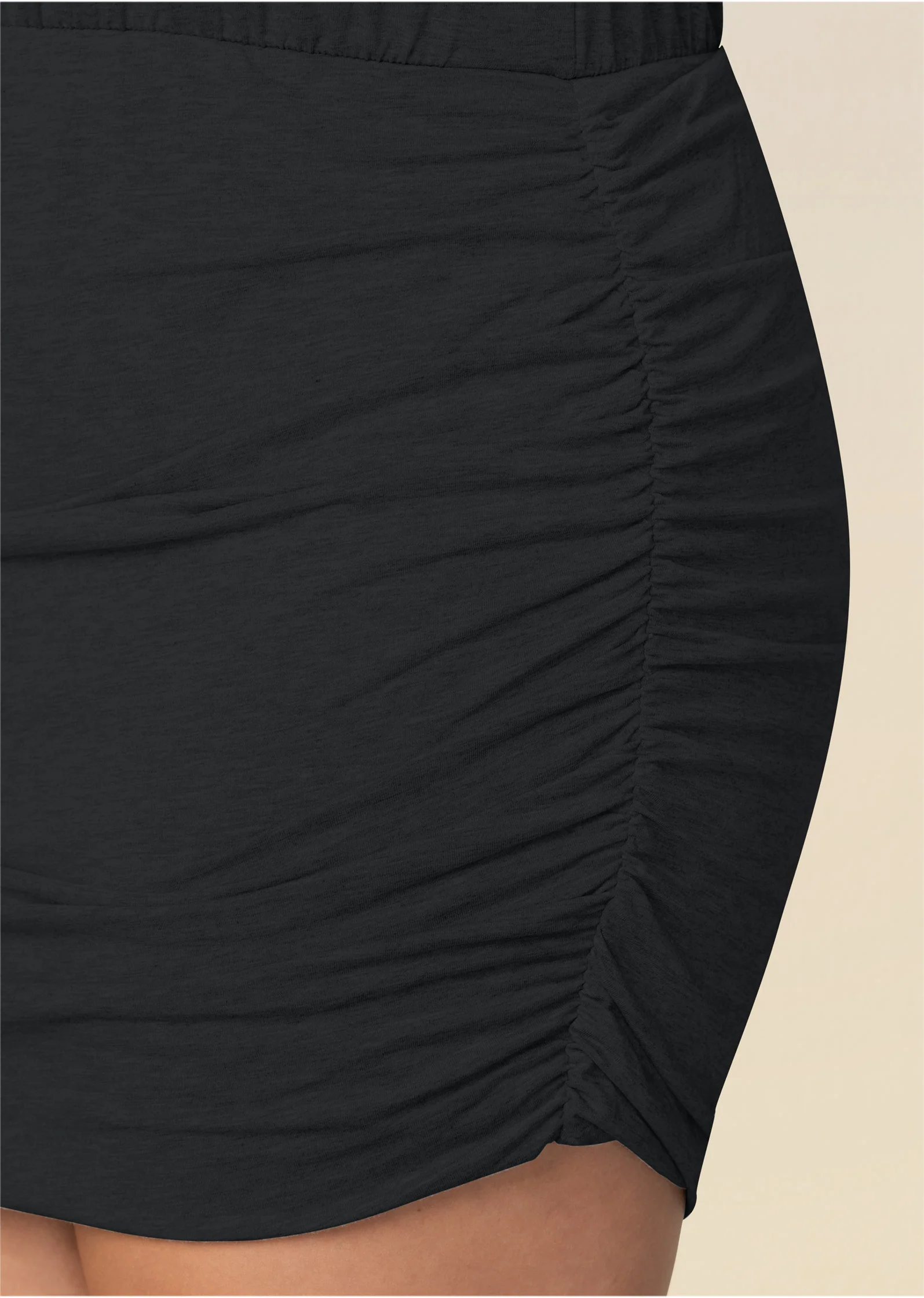 Ruched detail dress - Black
