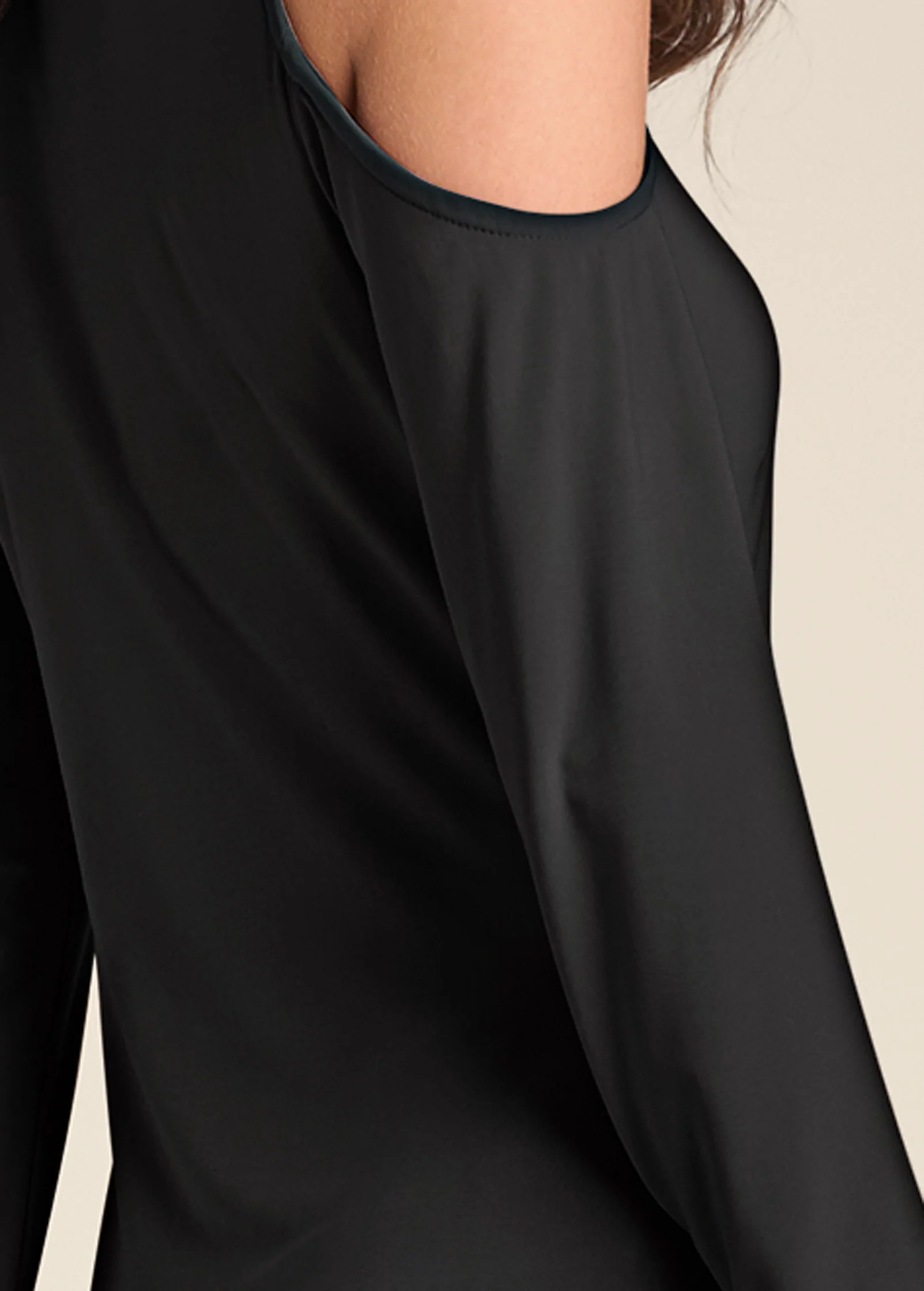 Lace up cold shoulder maxi top - Black