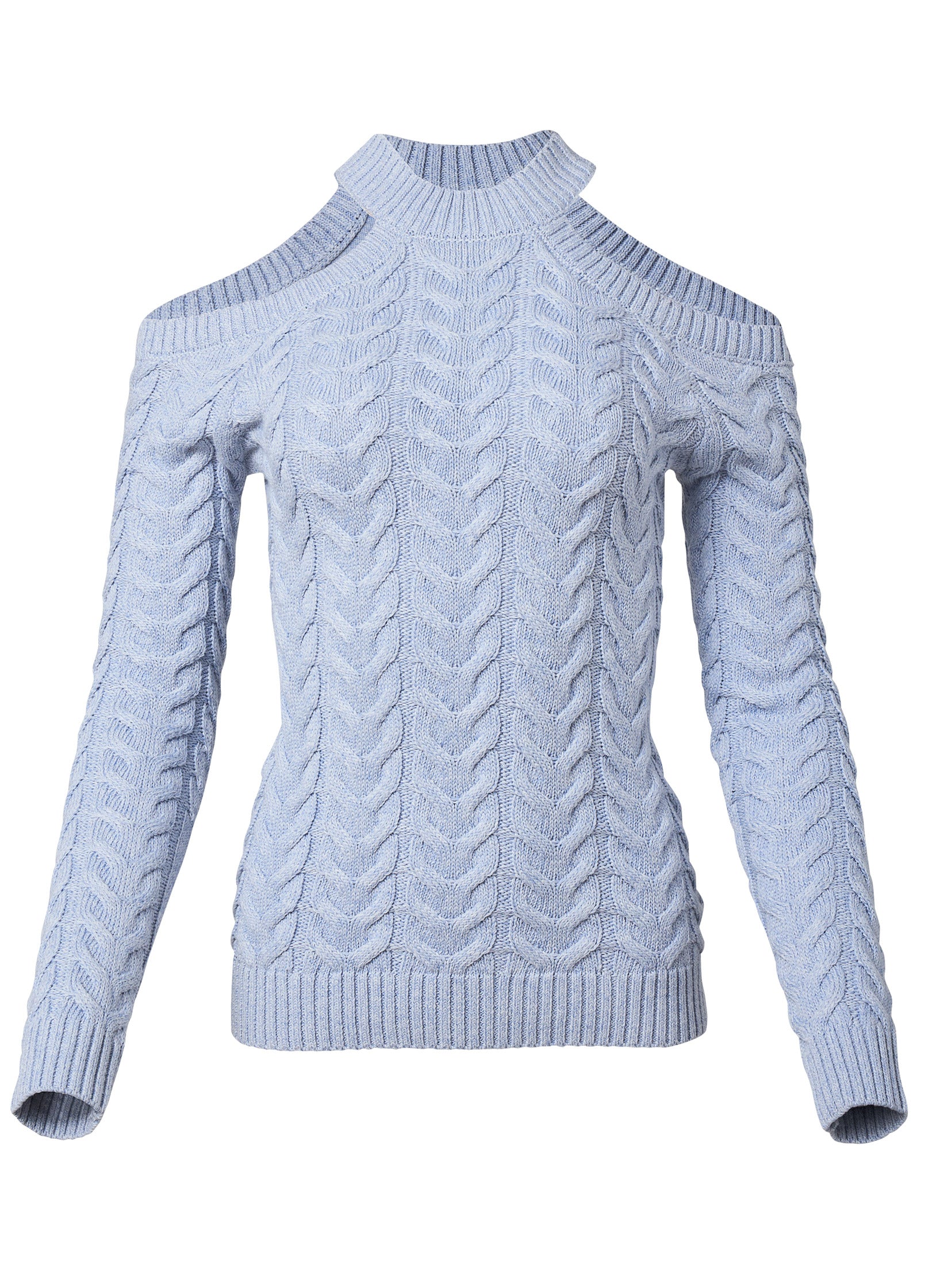 Halter ribbed sweater - Blue Multi