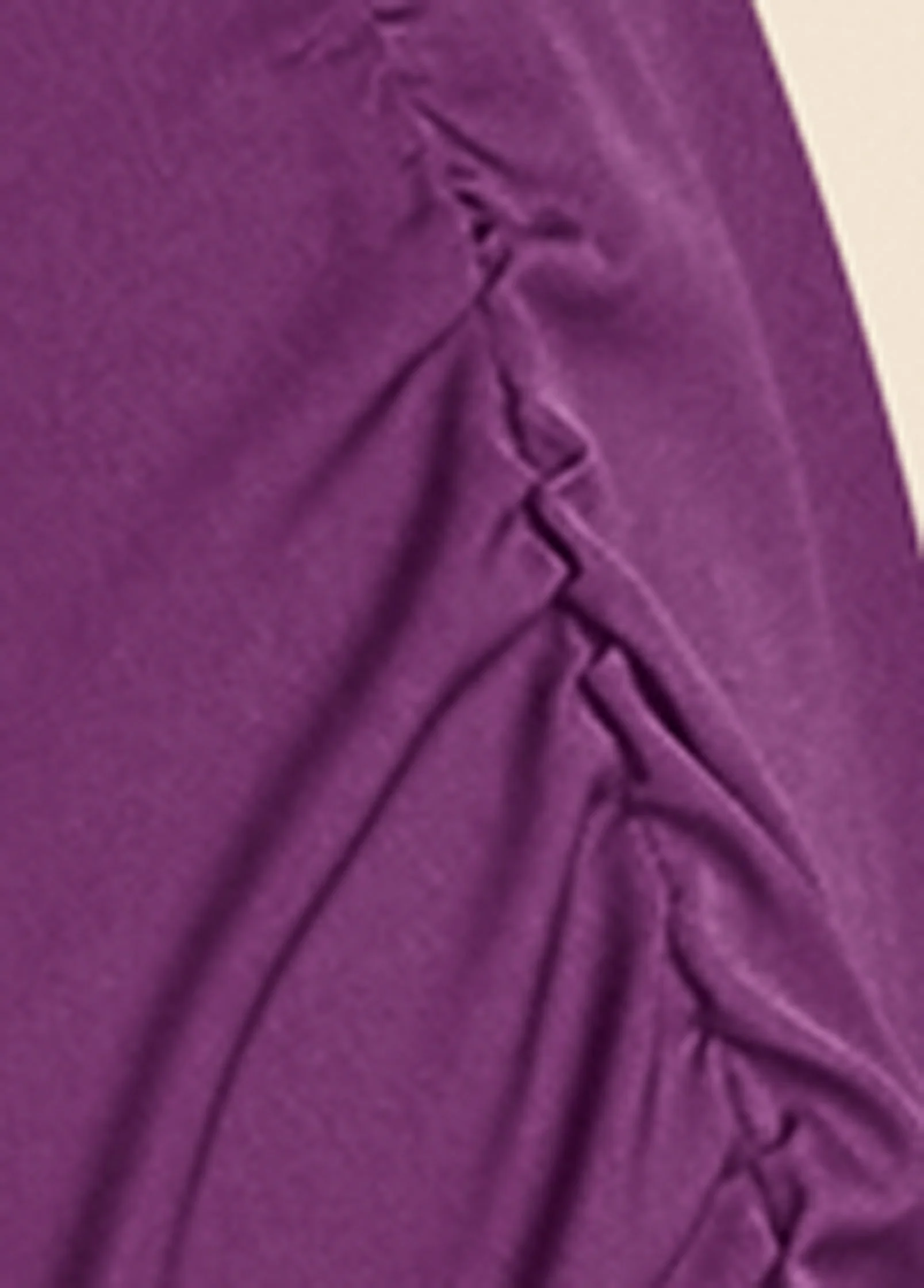 V-neck belted top - Purple