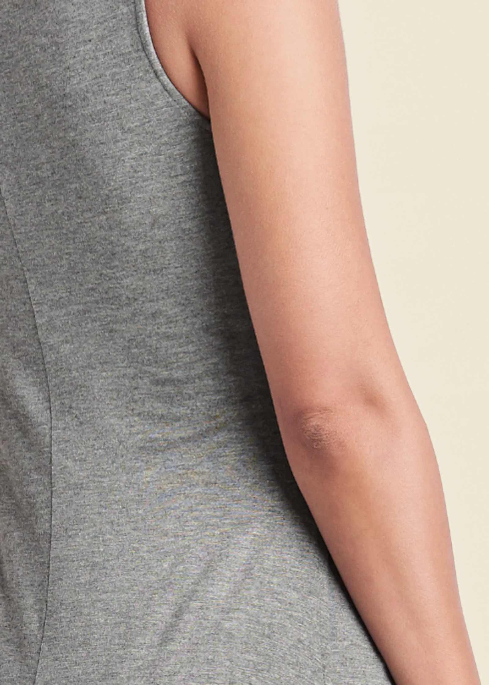 High slit casual maxi dress - Heather Grey