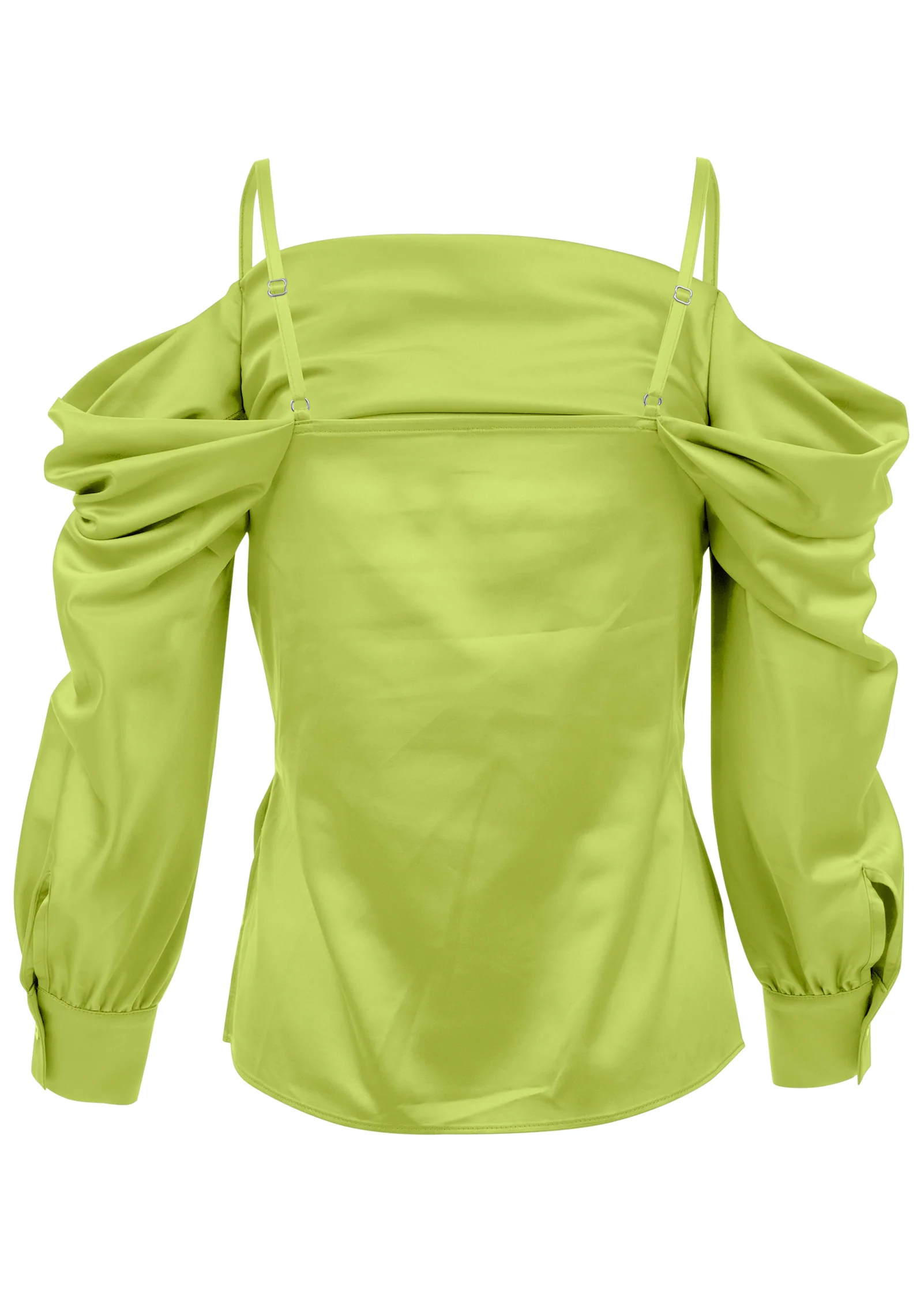 Cold shoulder blouse - Lime
