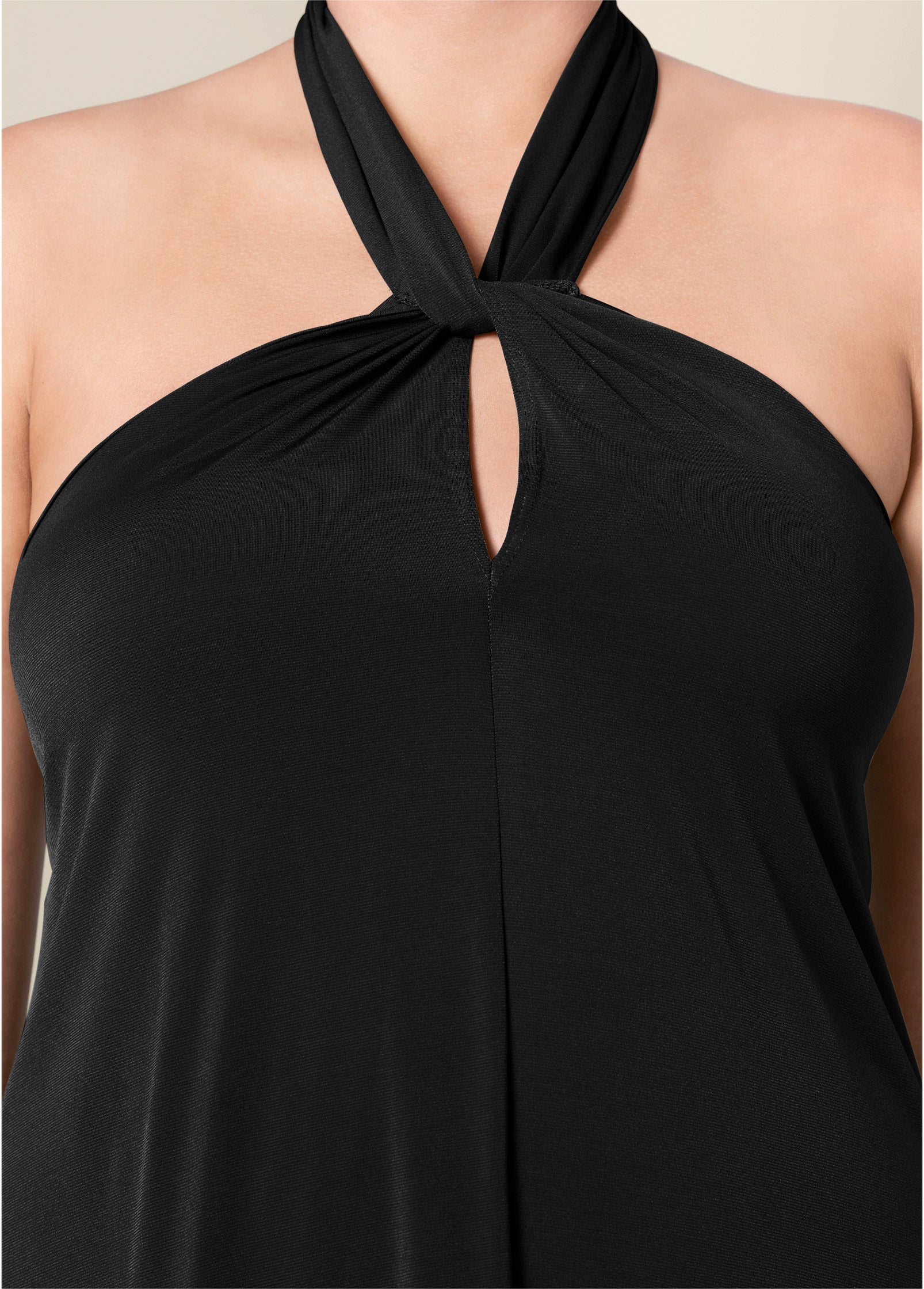 Halter tie dress - Black