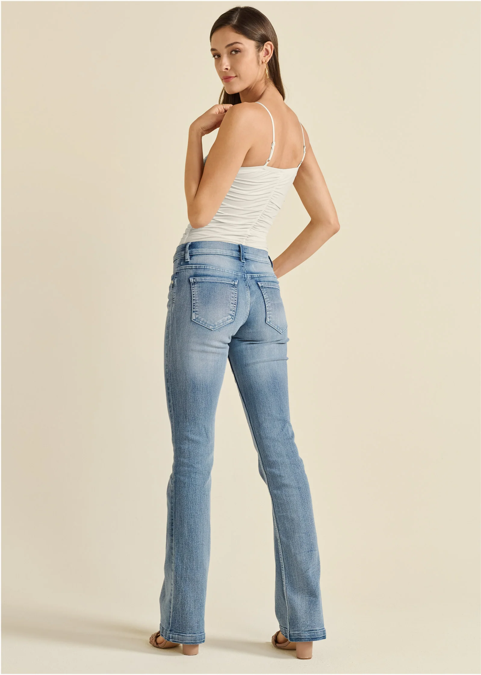 Shape Embrace ruched bodysuit - Off White