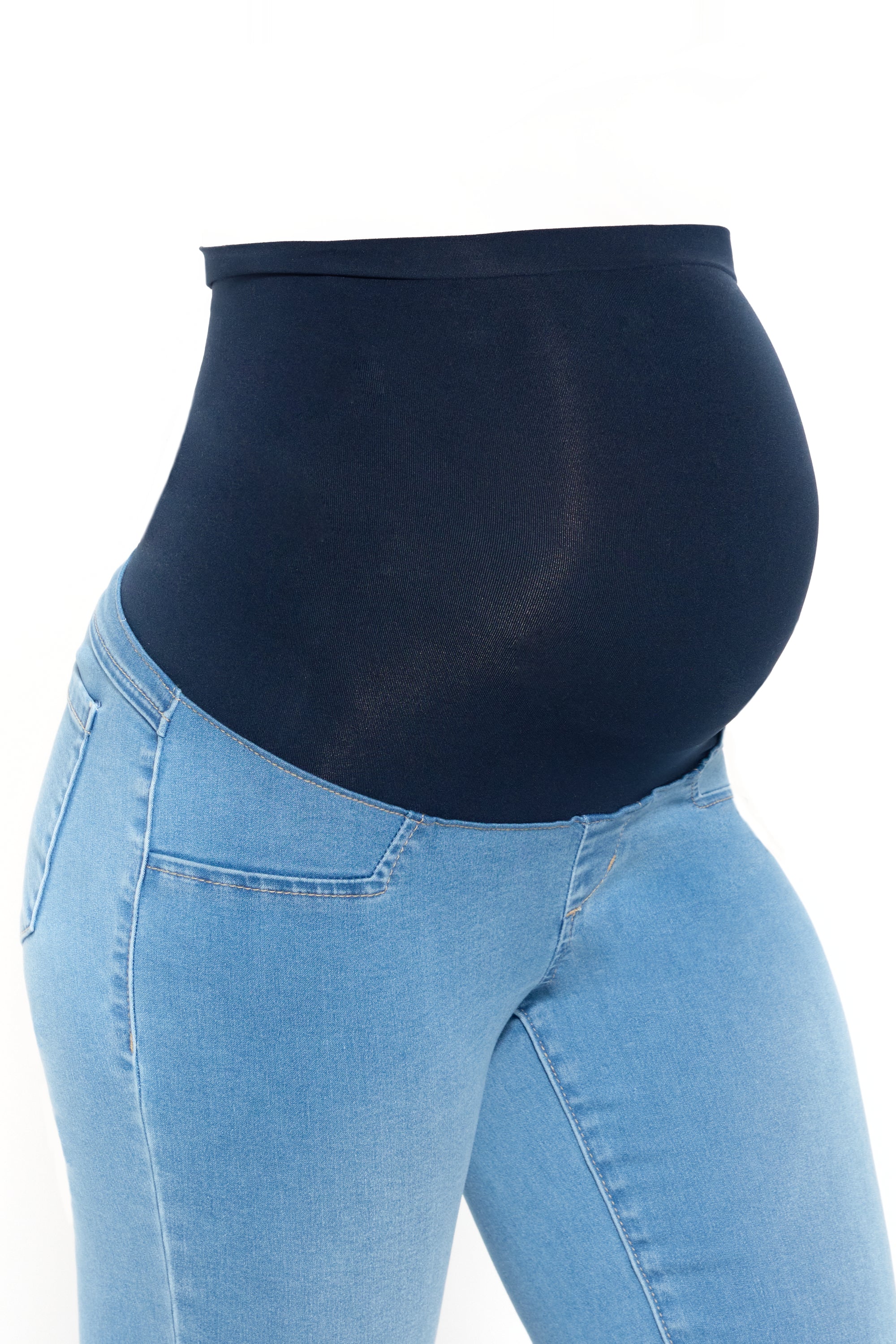 Maternity Better Butter Slim Straight with Bellyband in Royce