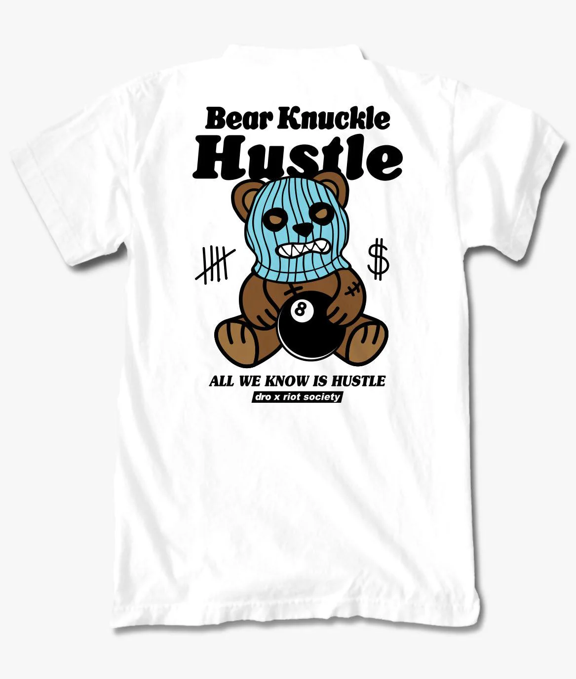 Dro x Riot Society Bear Knuckle Hustle Mens T-Shirt